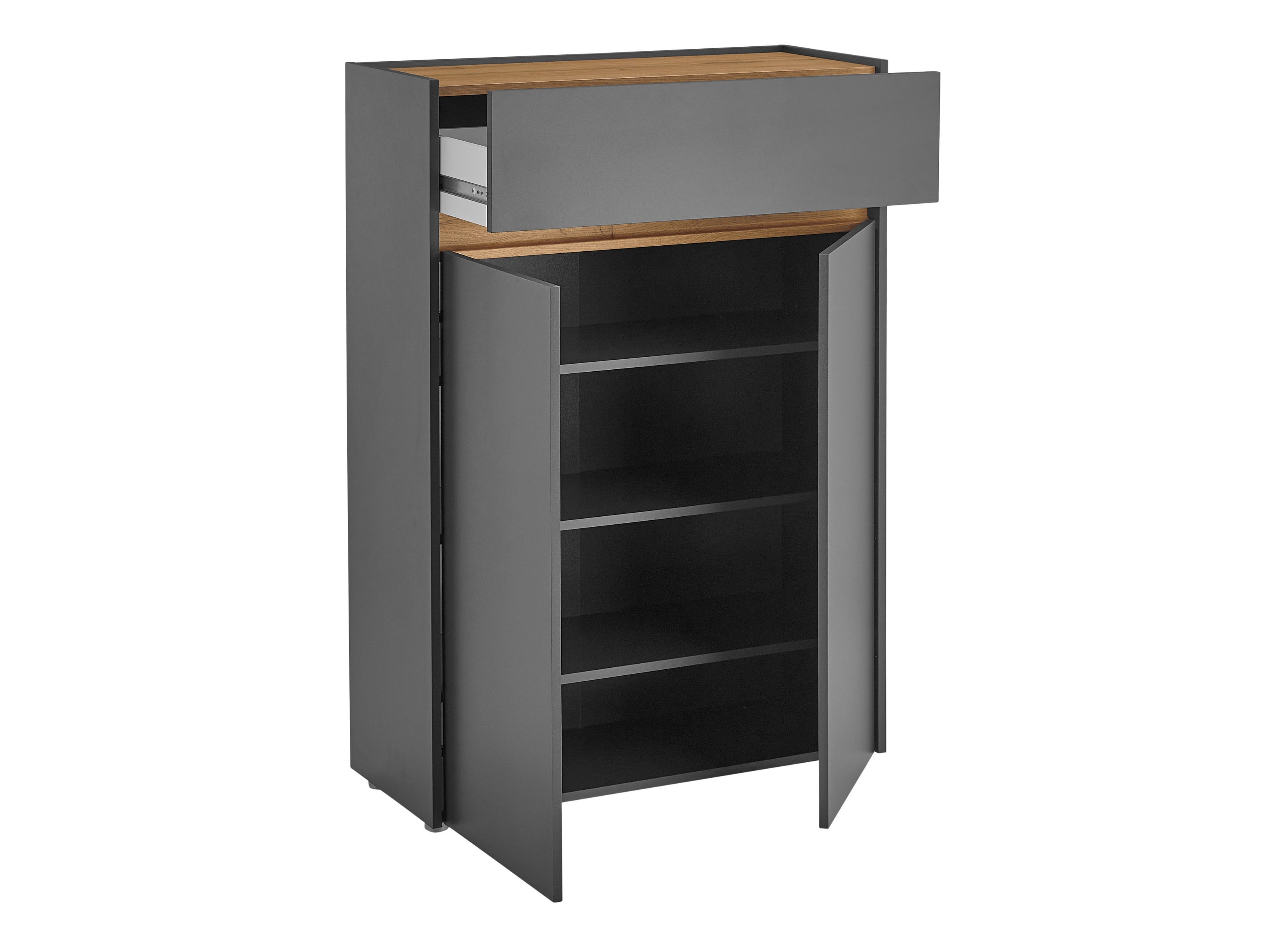 Set za hodnik Elbsori 175 (Antracit + Hrast Wotan)