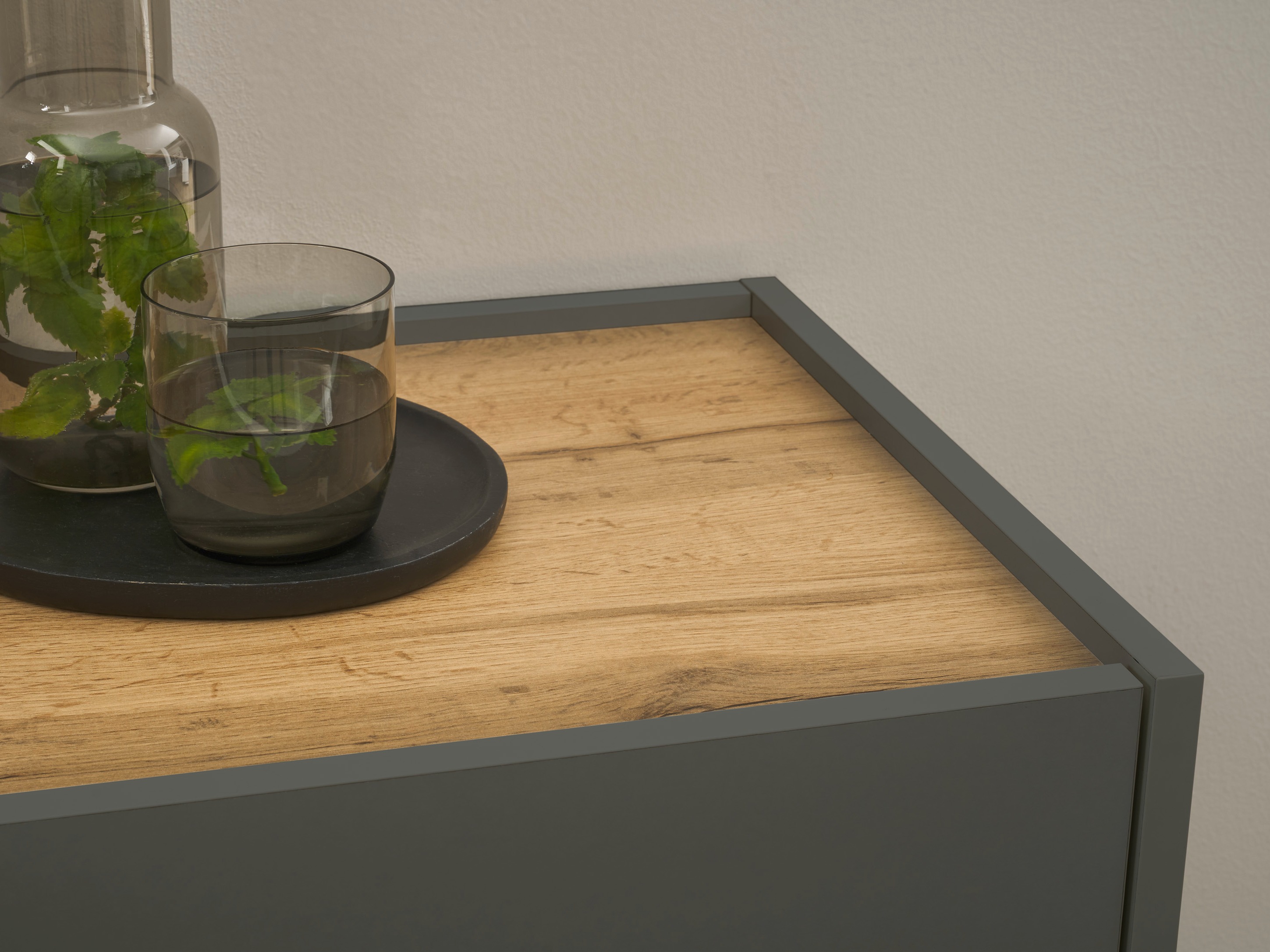 Set za hodnik Elbsori 175 (Antracit + Hrast Wotan)