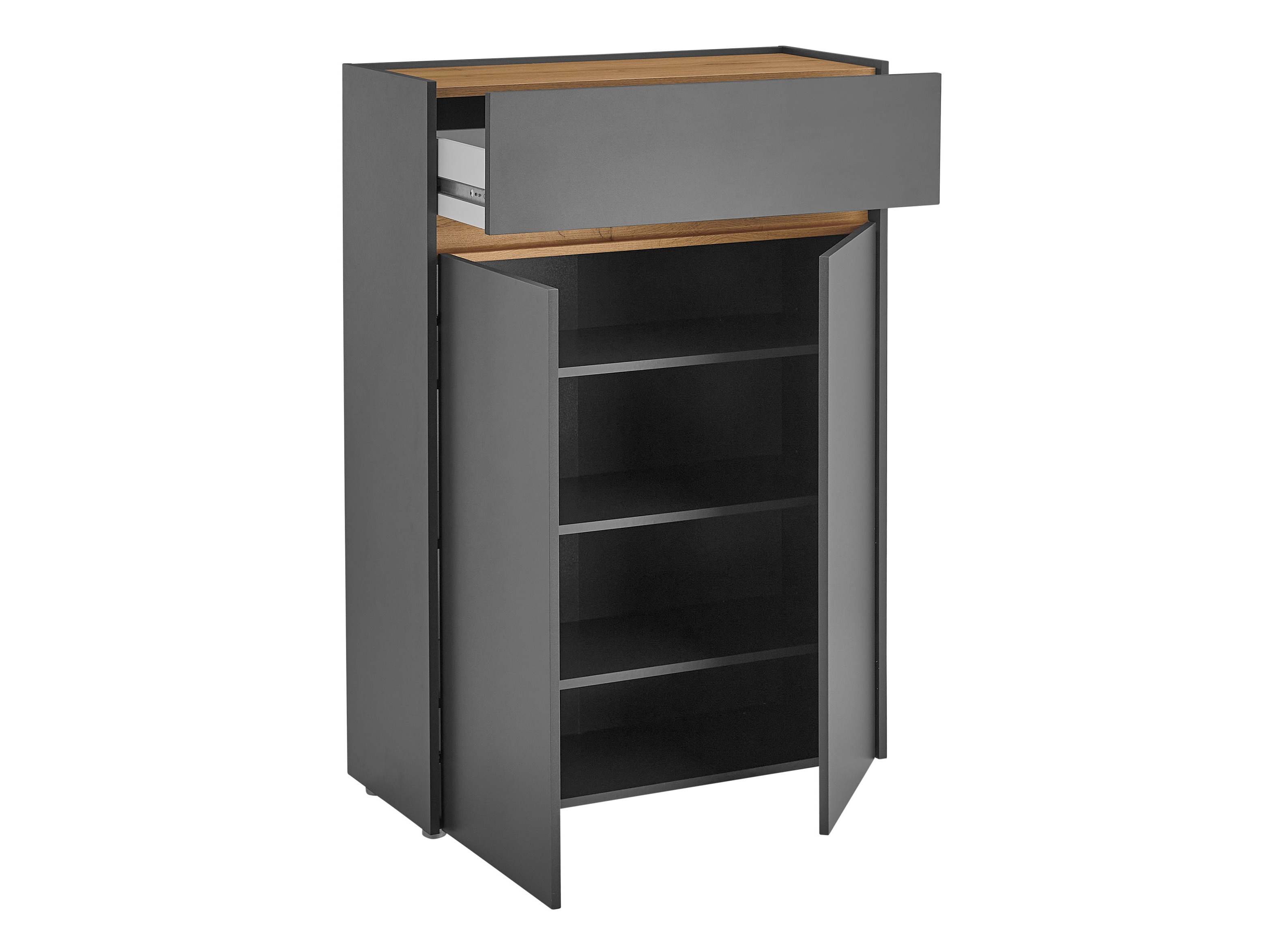 Set za hodnik Elbsori 176 (Antracit + Hrast Wotan)