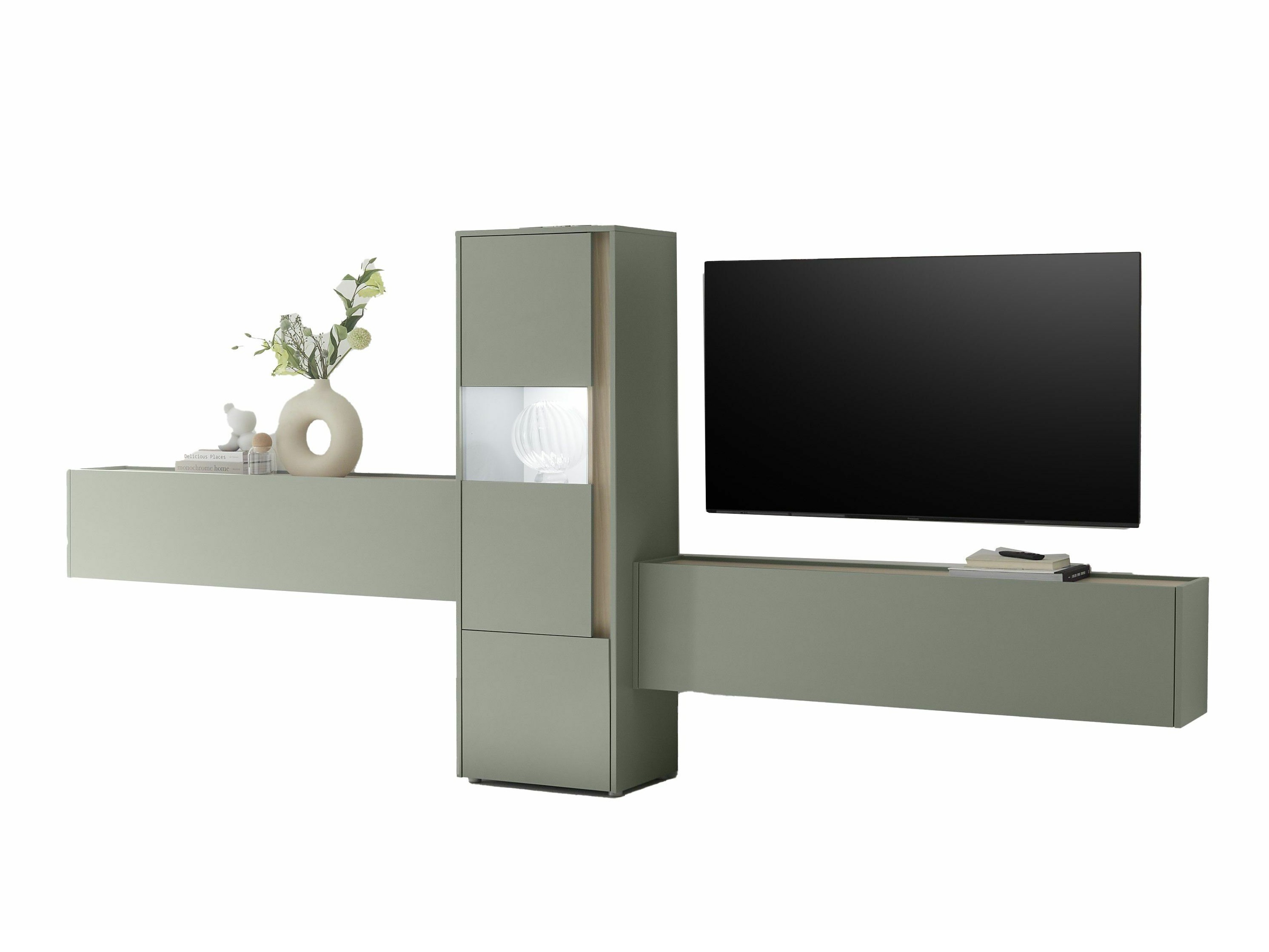 Set za dnevni boravak Elbsori 122 (Zelena + Hrast)