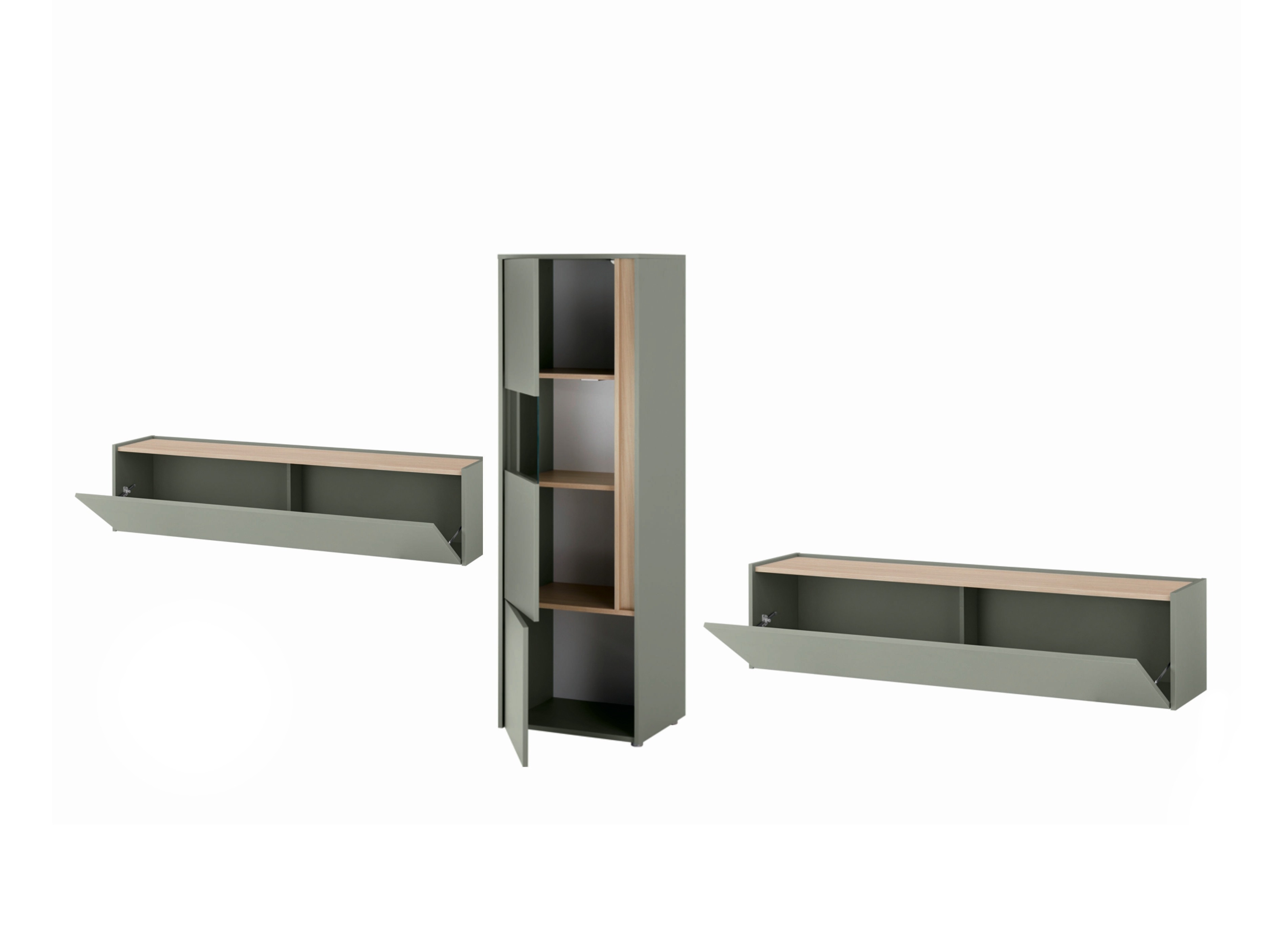 Set za dnevni boravak Elbsori 122 (Zelena + Hrast)