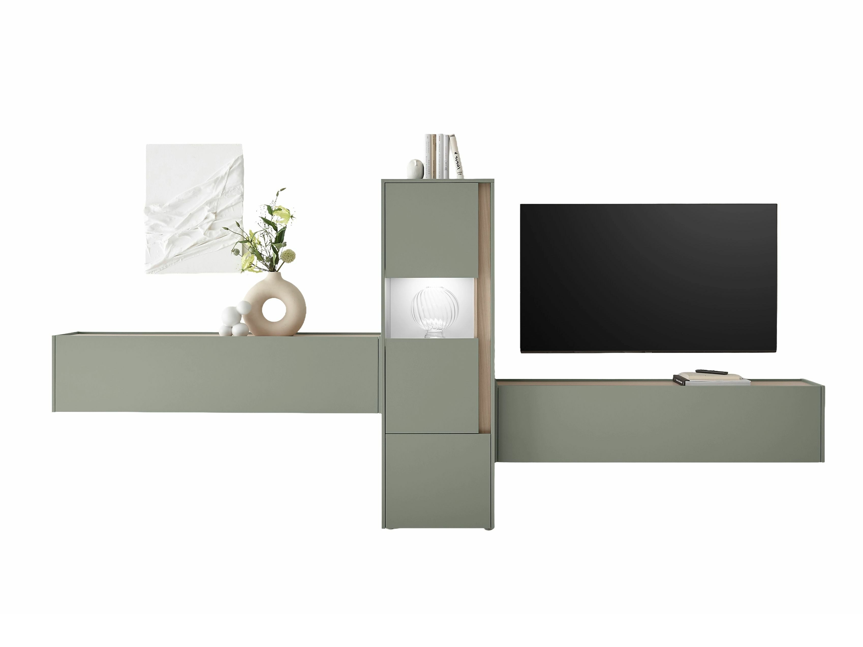 Set za dnevni boravak Elbsori 122 (Zelena + Hrast)