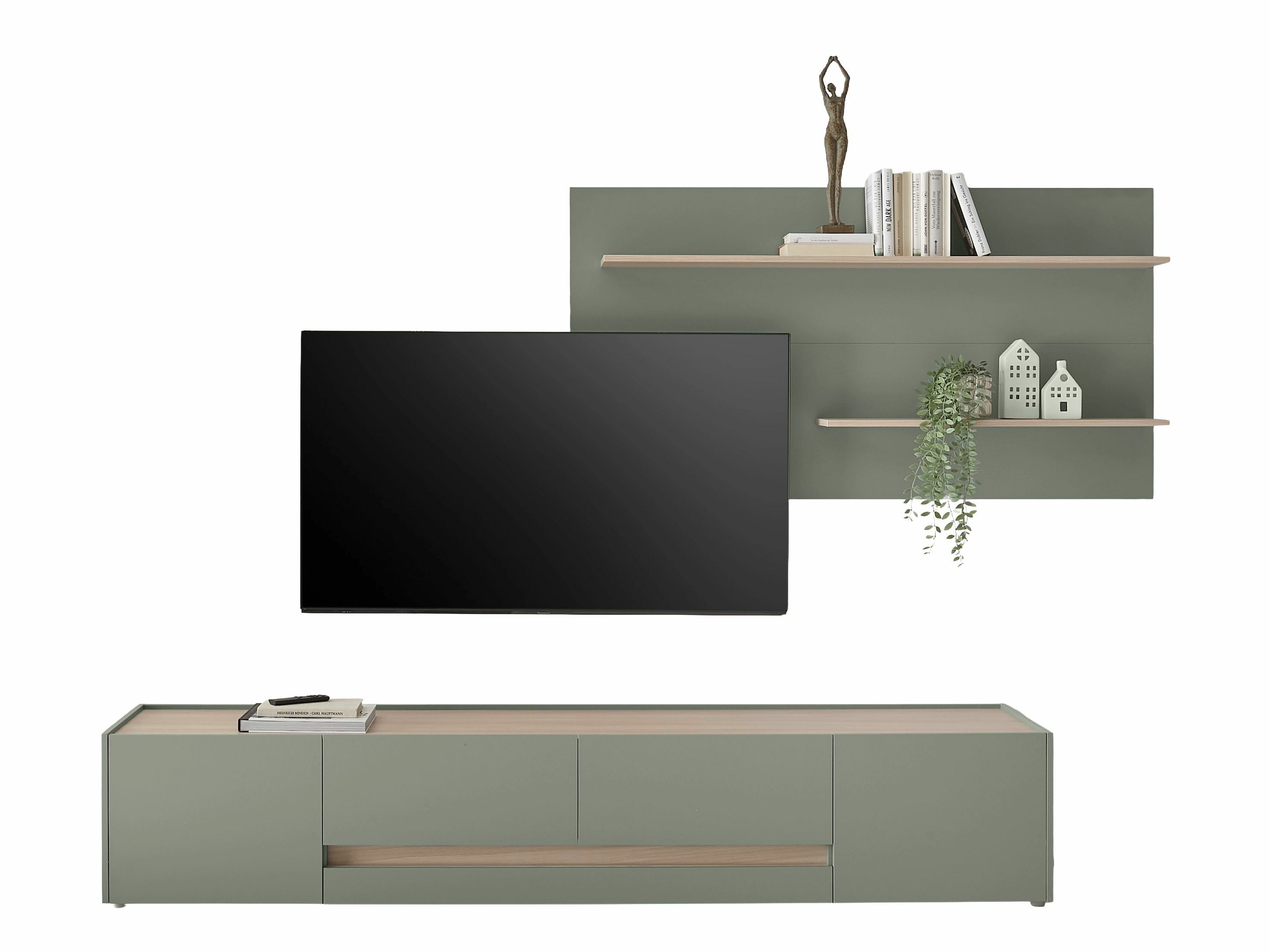 Set za dnevni boravak Elbsori 124 (Zelena + Hrast)