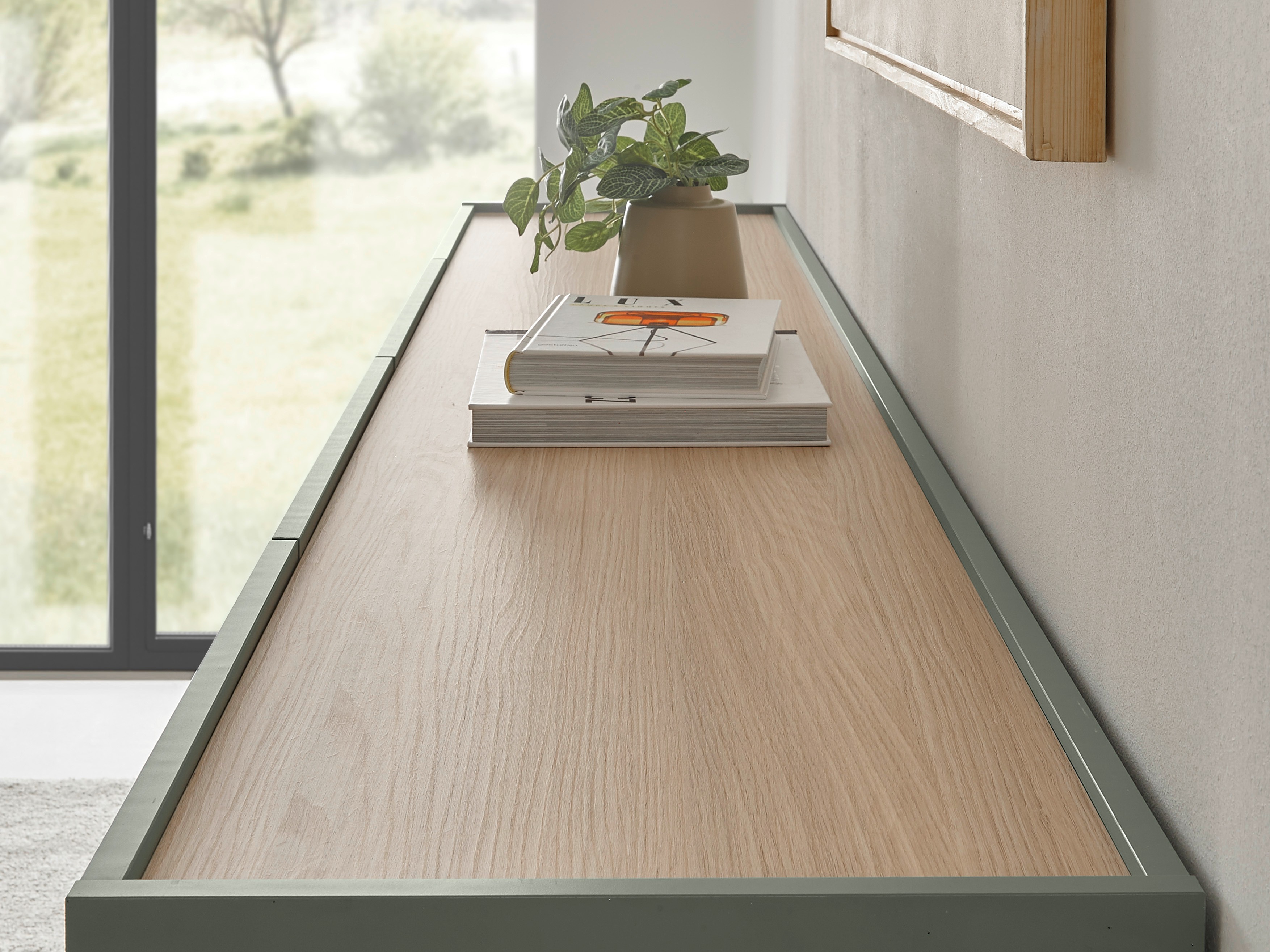 Set za dnevni boravak Elbsori 124 (Zelena + Hrast)