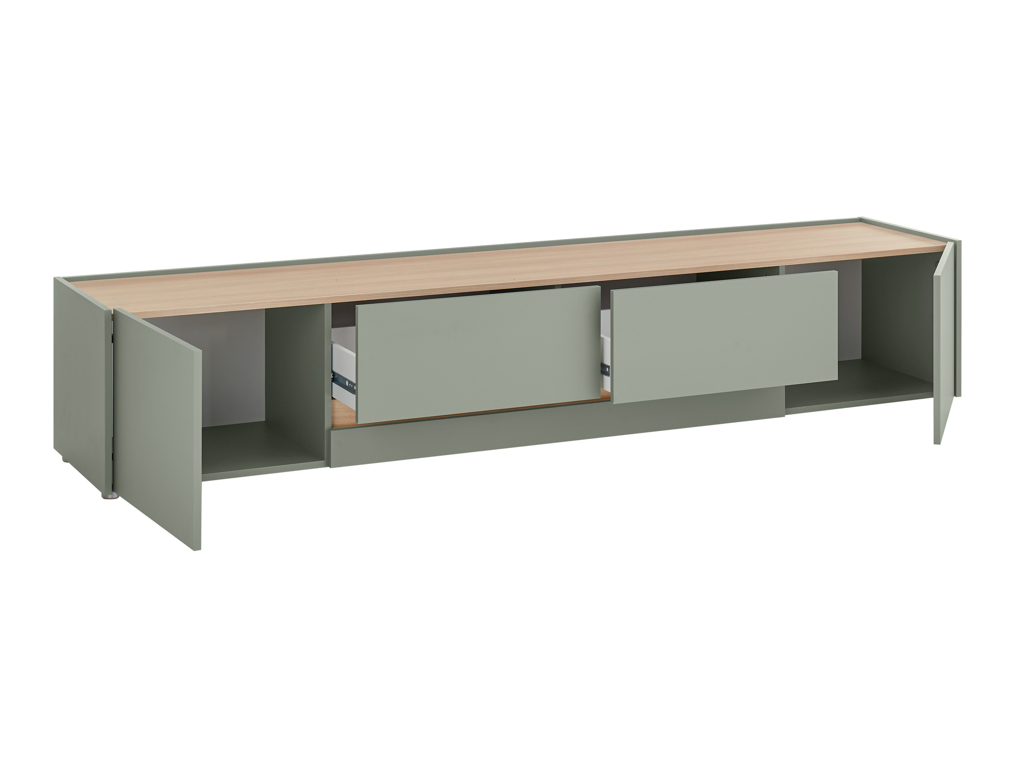 Set za dnevni boravak Elbsori 124 (Zelena + Hrast)