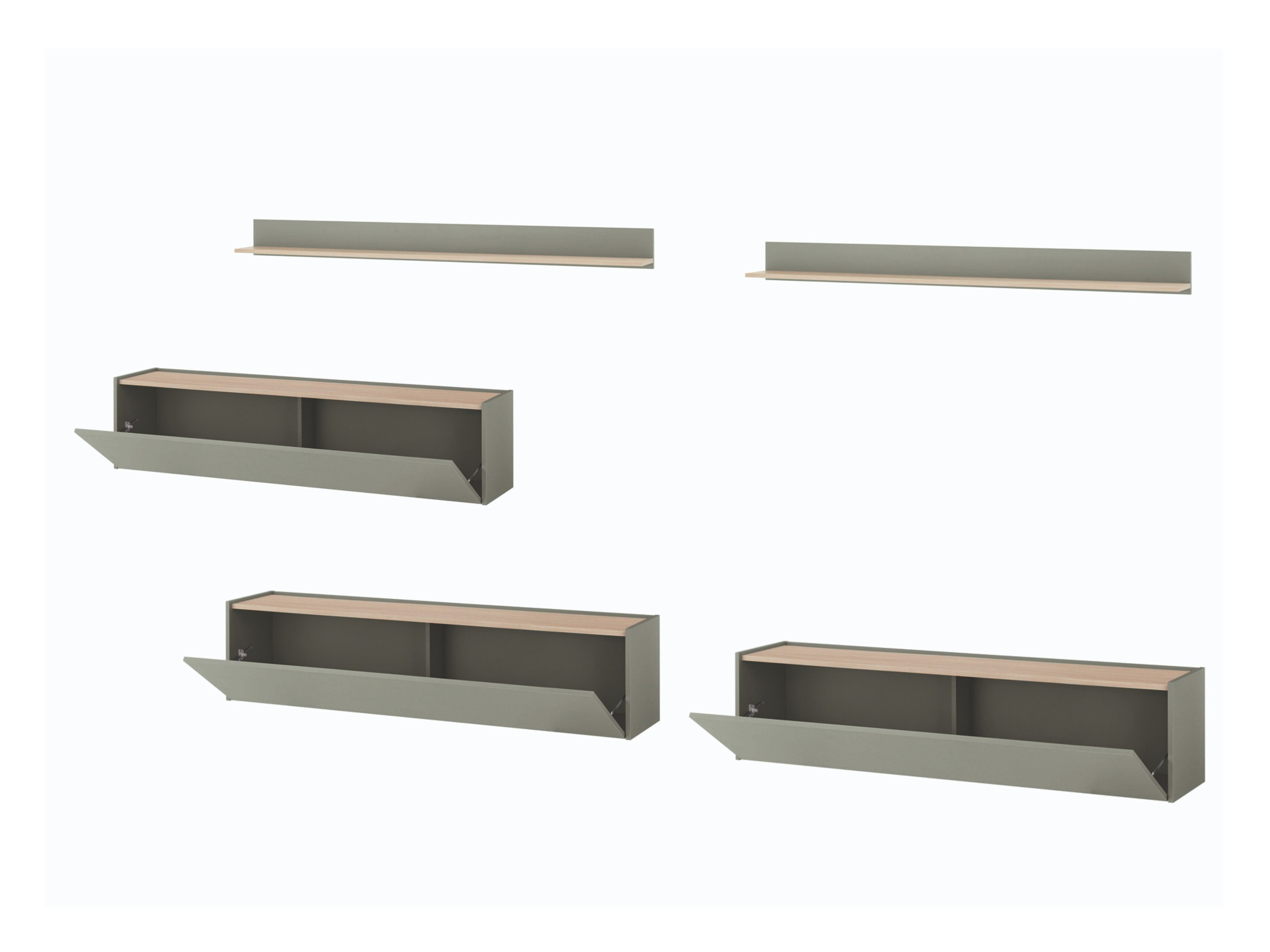 Set za dnevni boravak Elbsori 142 (Zelena + Hrast)