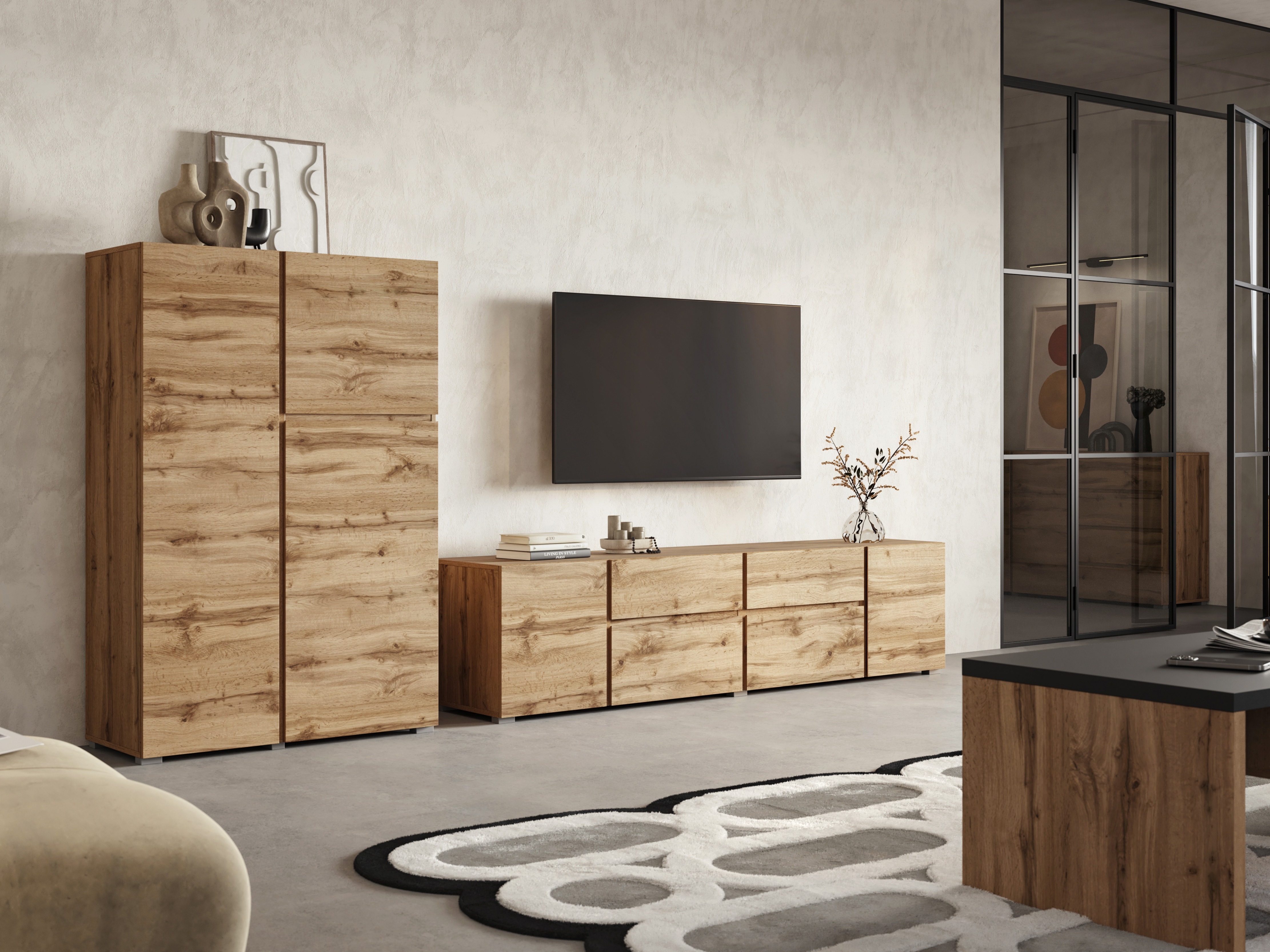 TV stol Elbleve 100 (Hrast Wotan)