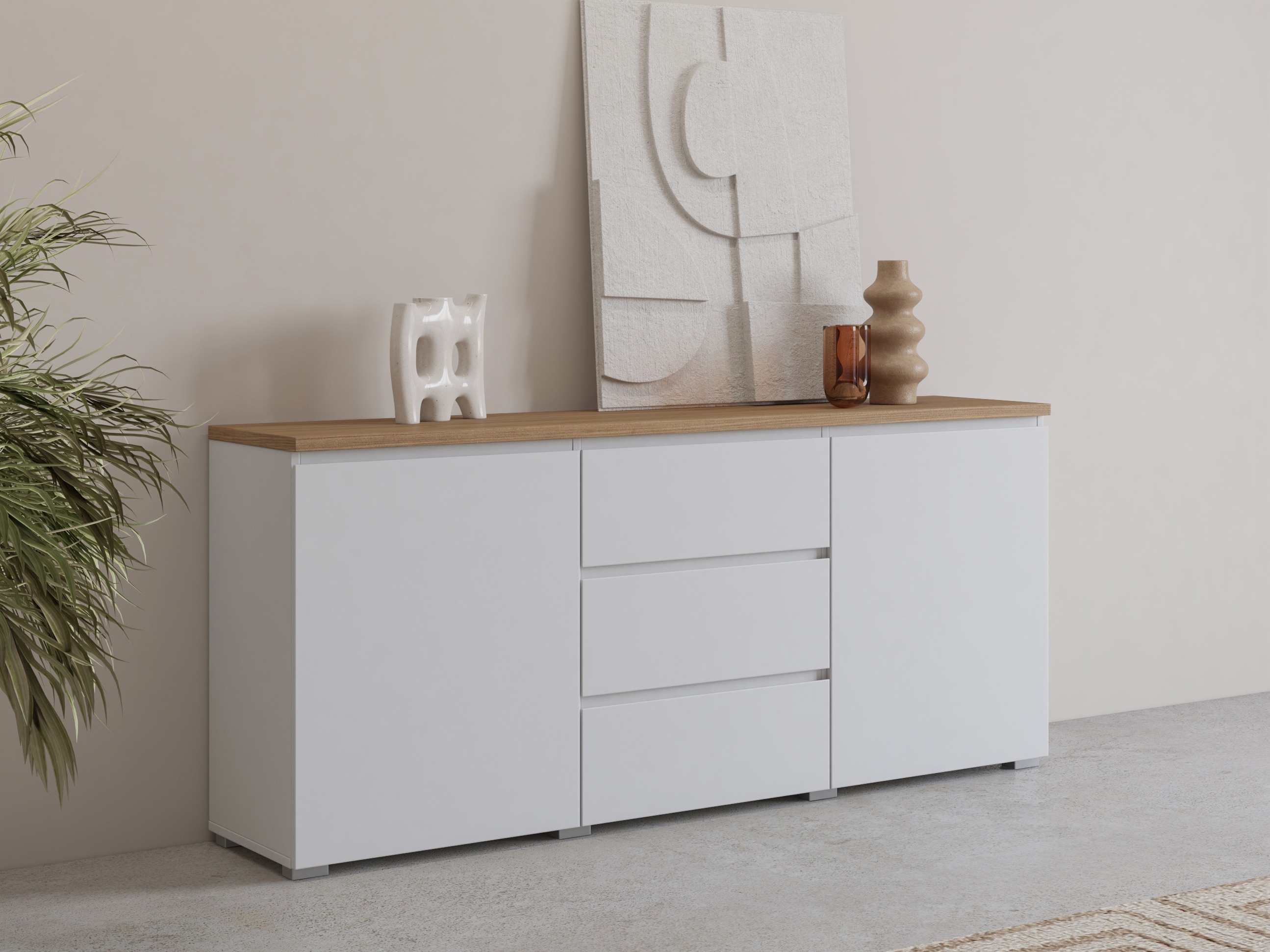 Komoda Baletu 106 (Bijela + Hrast)
