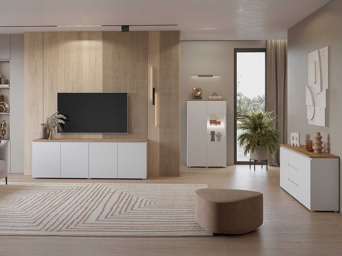 Komoda Baletu 106 (Bijela + Hrast)