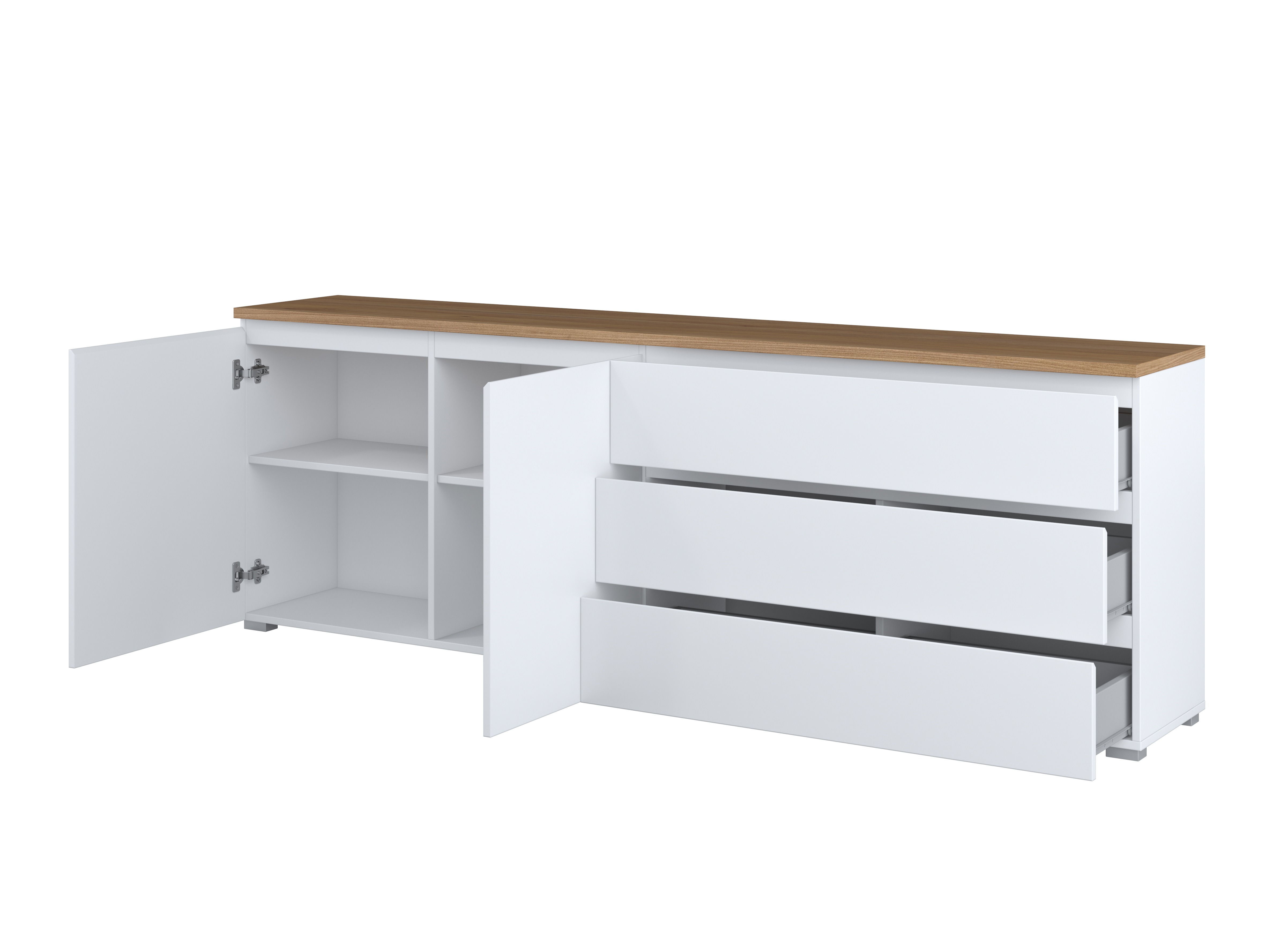 Komoda Baletu 107 (Bijela + Hrast)