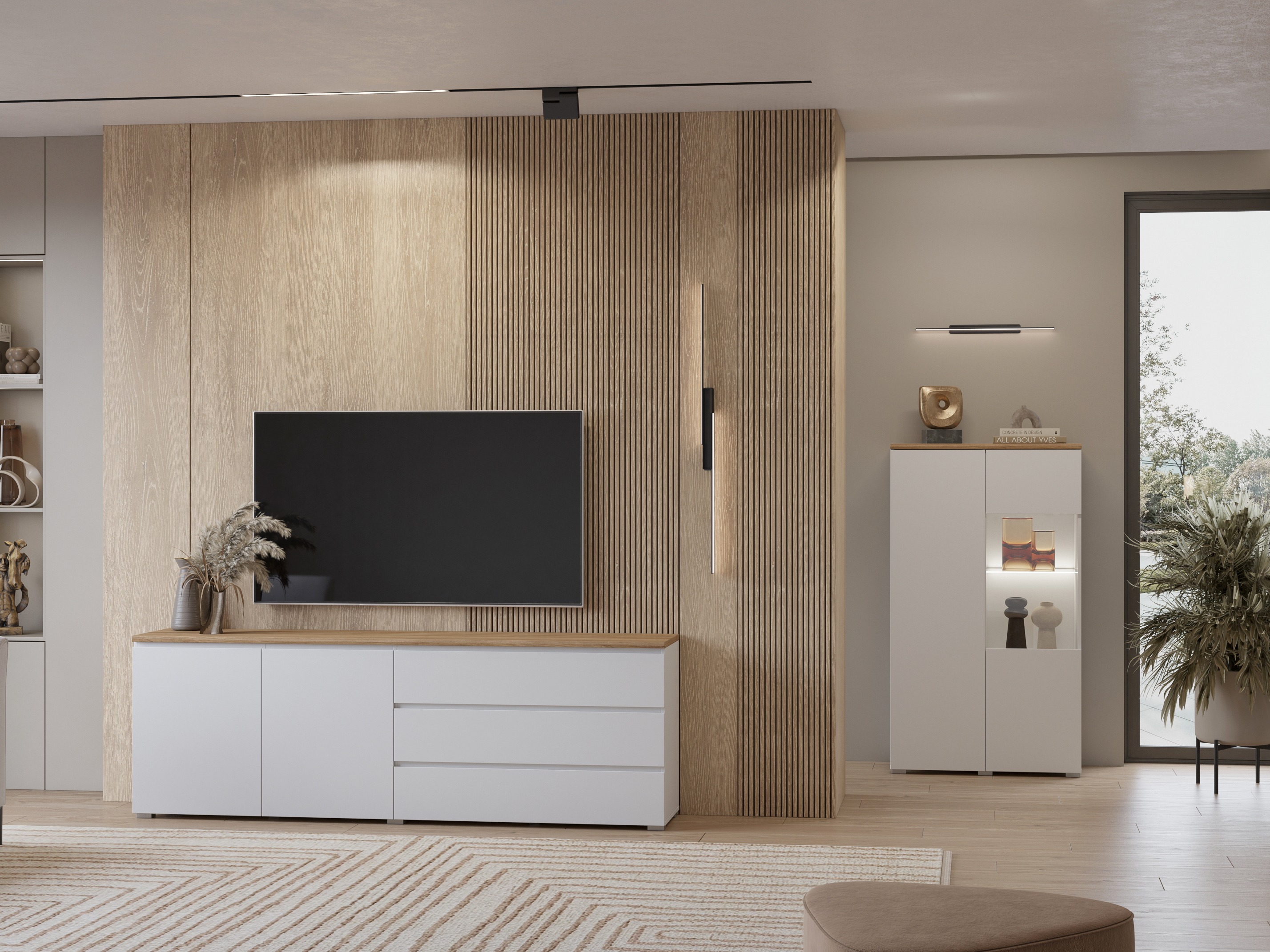 Komoda Baletu 107 (Bijela + Hrast)