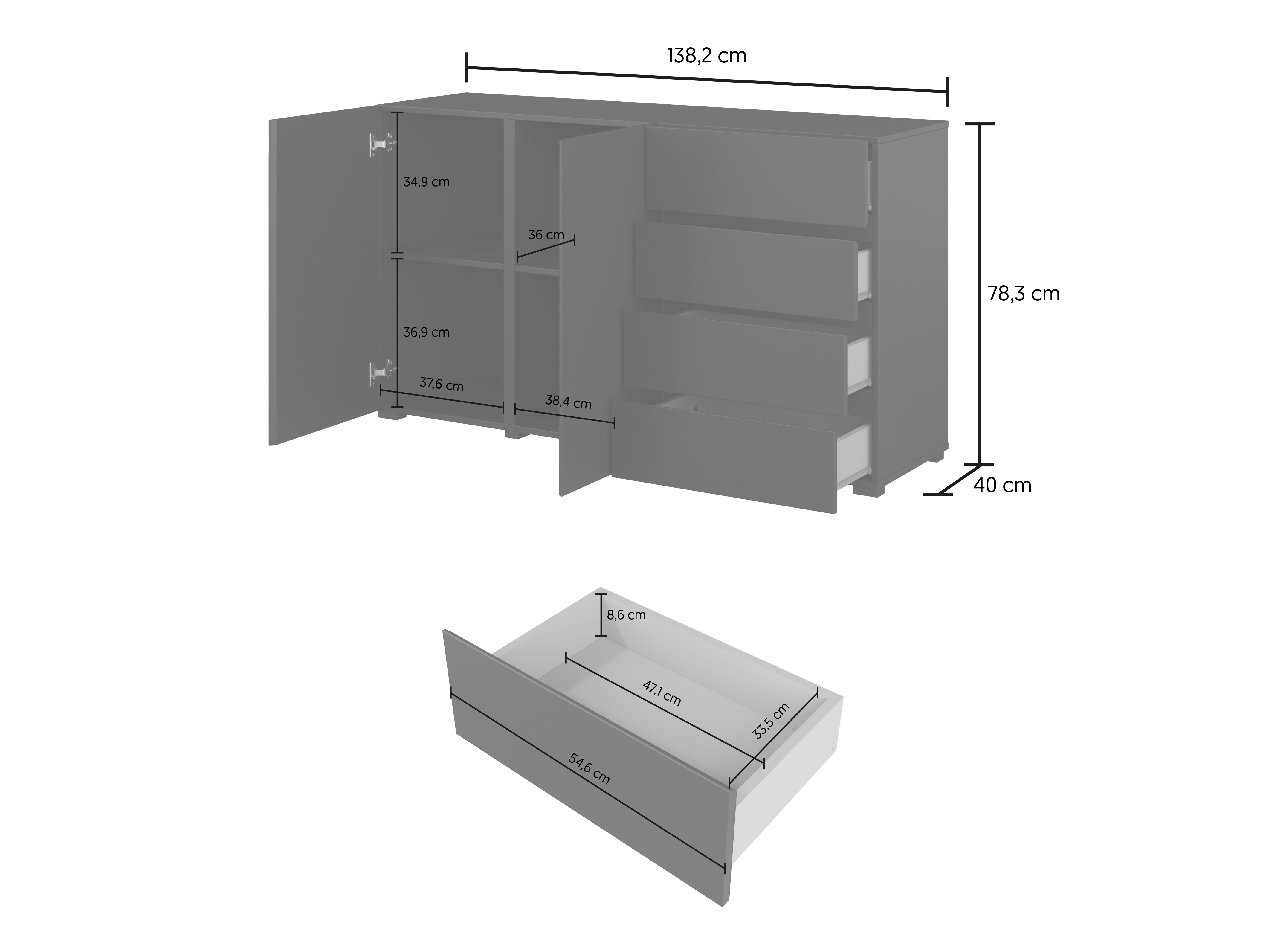 Komoda Elbleve 101 (Bijela)