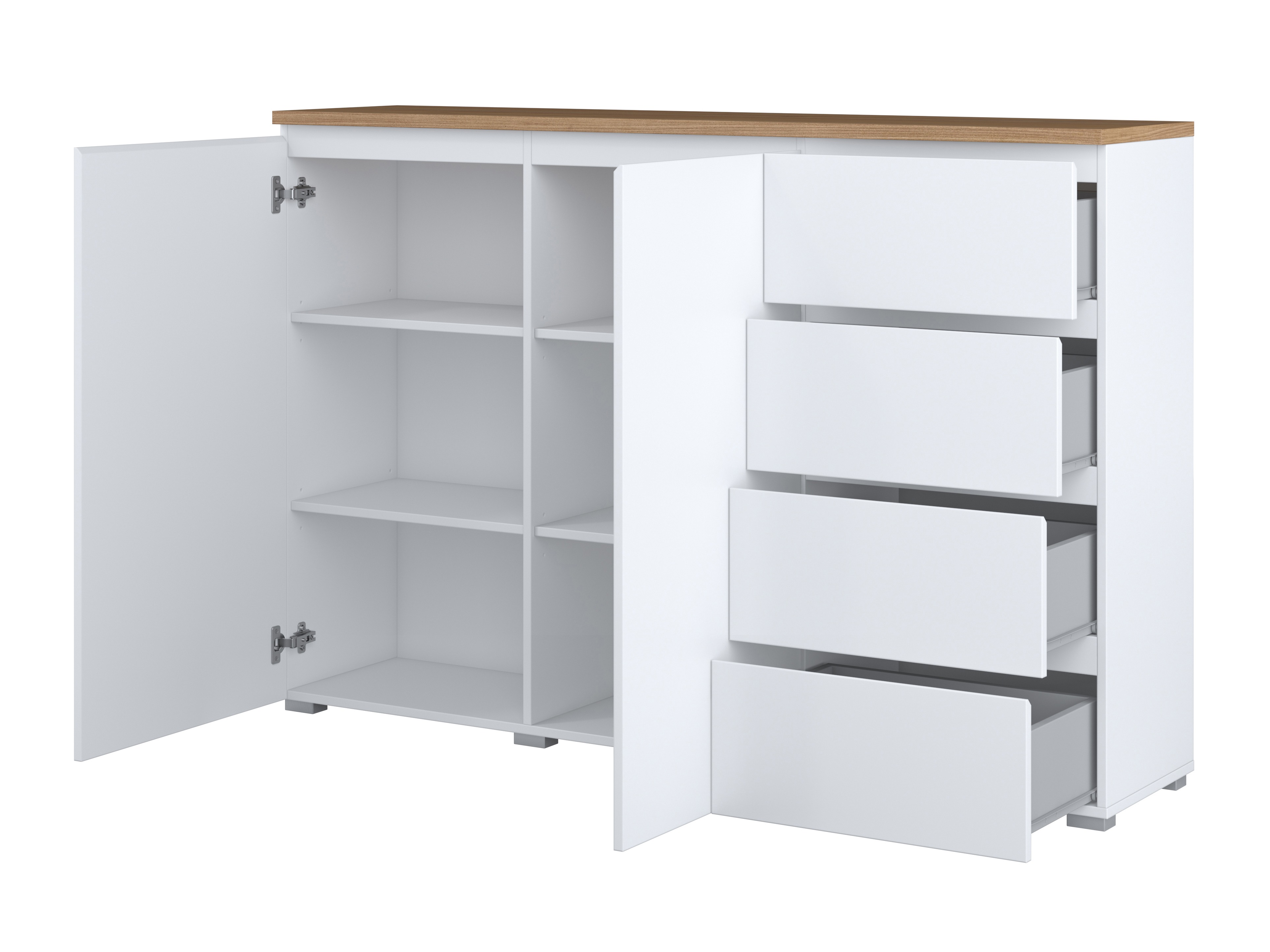 Komoda Baletu 109 (Bijela + Hrast)