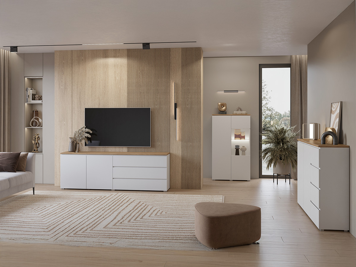 Komoda Baletu 109 (Bijela + Hrast)