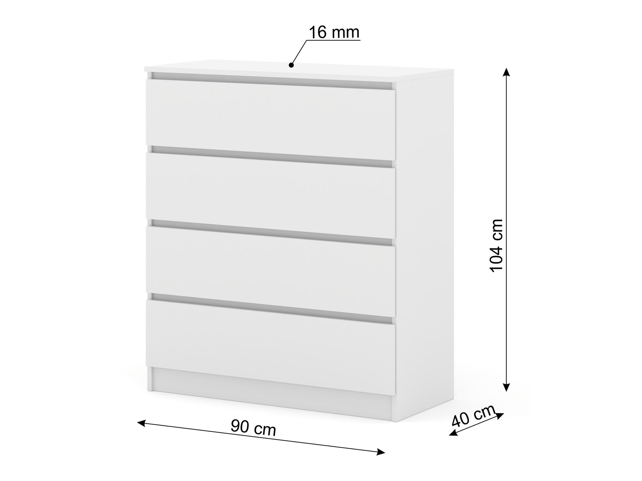 Komoda Buffalo 210 (Bijela)