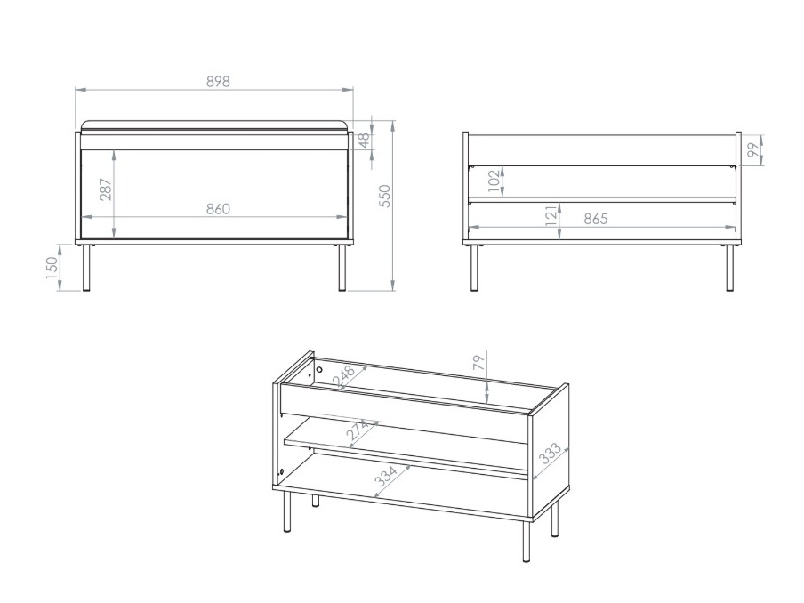 Ormarić za cipele Tivorlo 107