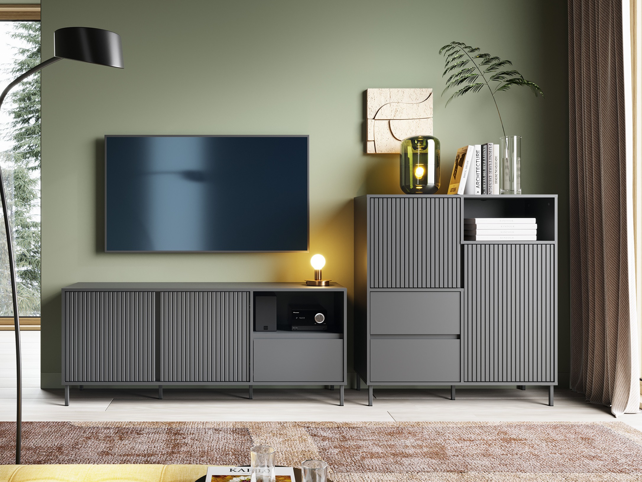 Set za dnevni boravak Ruvrevi 106 (Antracit)