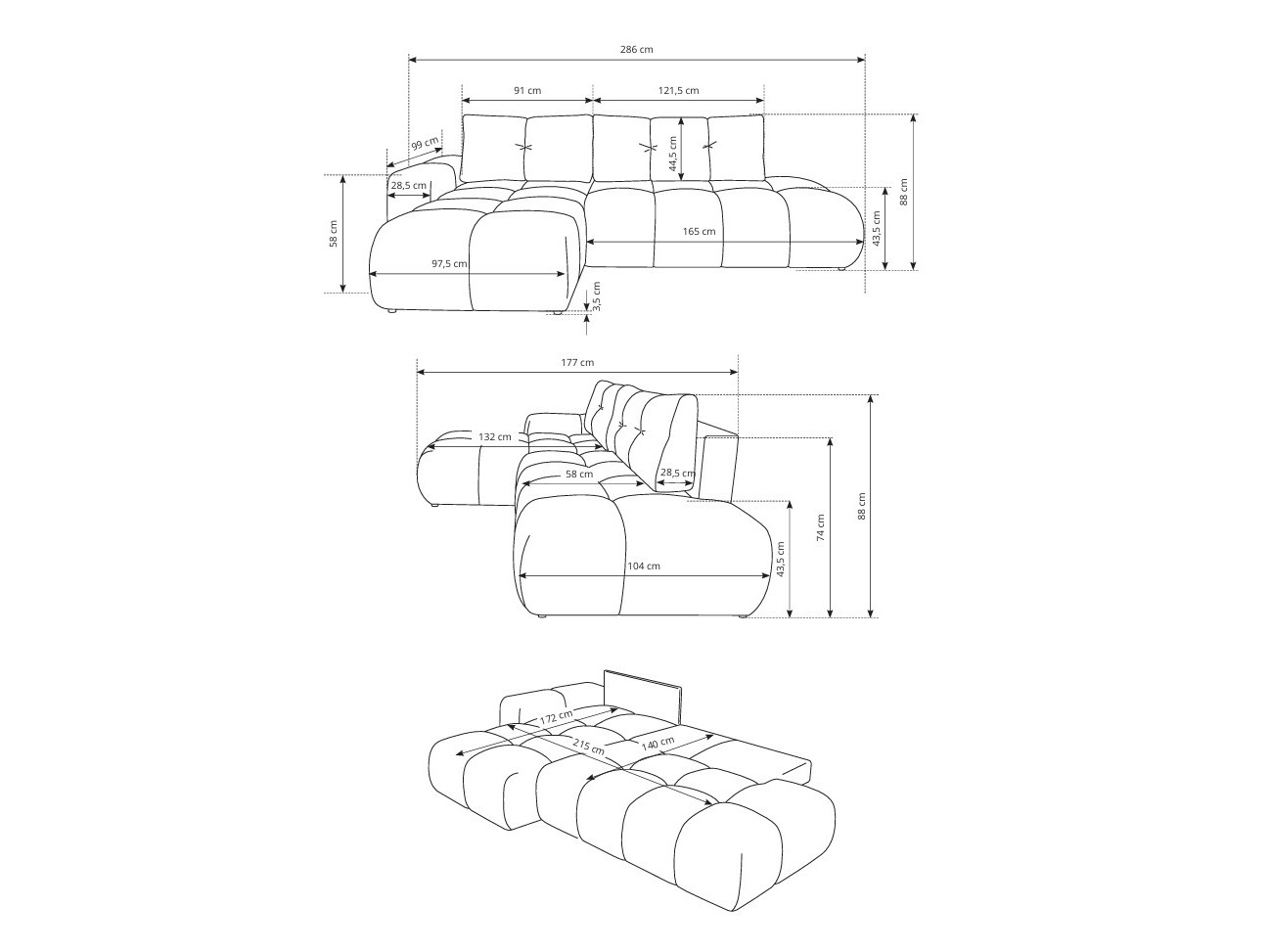Kutna garnitura Kingston 156 (Flow 01)