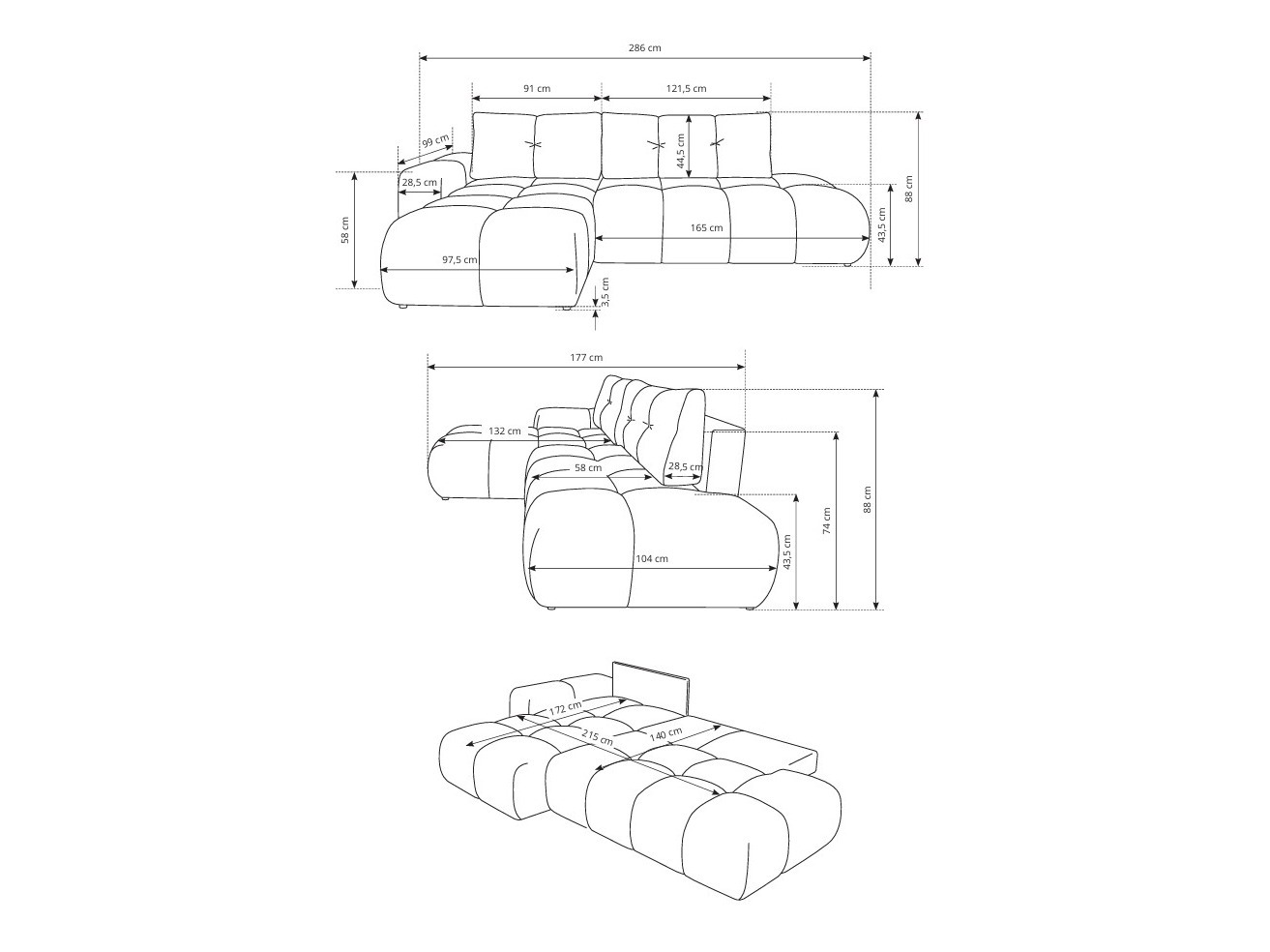 Kutna garnitura Kingston 156 (Flow 02)