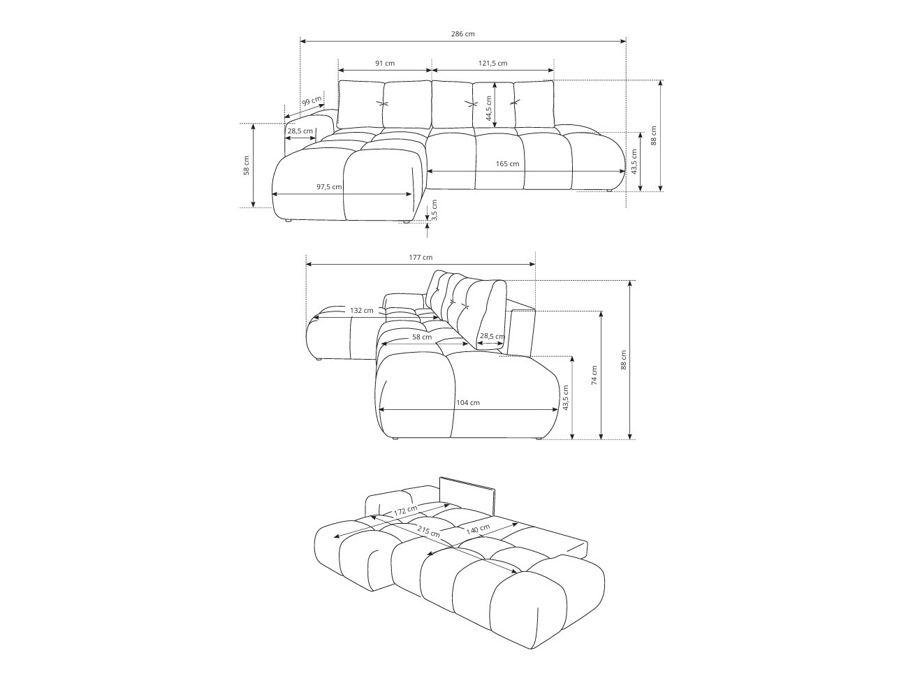 Kutna garnitura Kingston 156 (Flow 09)