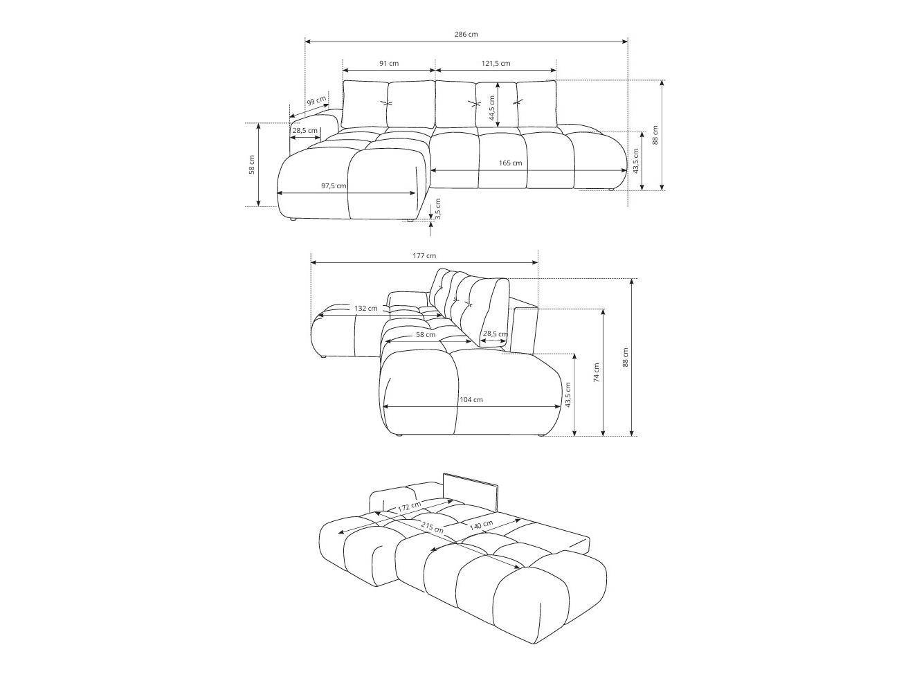 Kutna garnitura Kingston 156 (Flow 09)