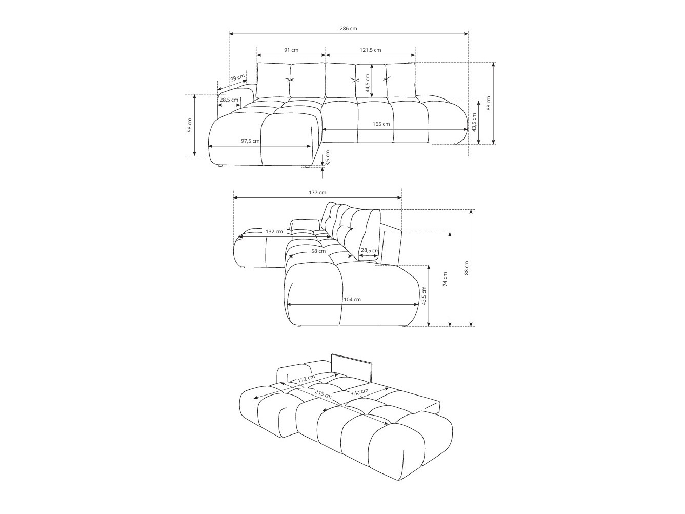 Kutna garnitura Kingston 156 (Flow 12)