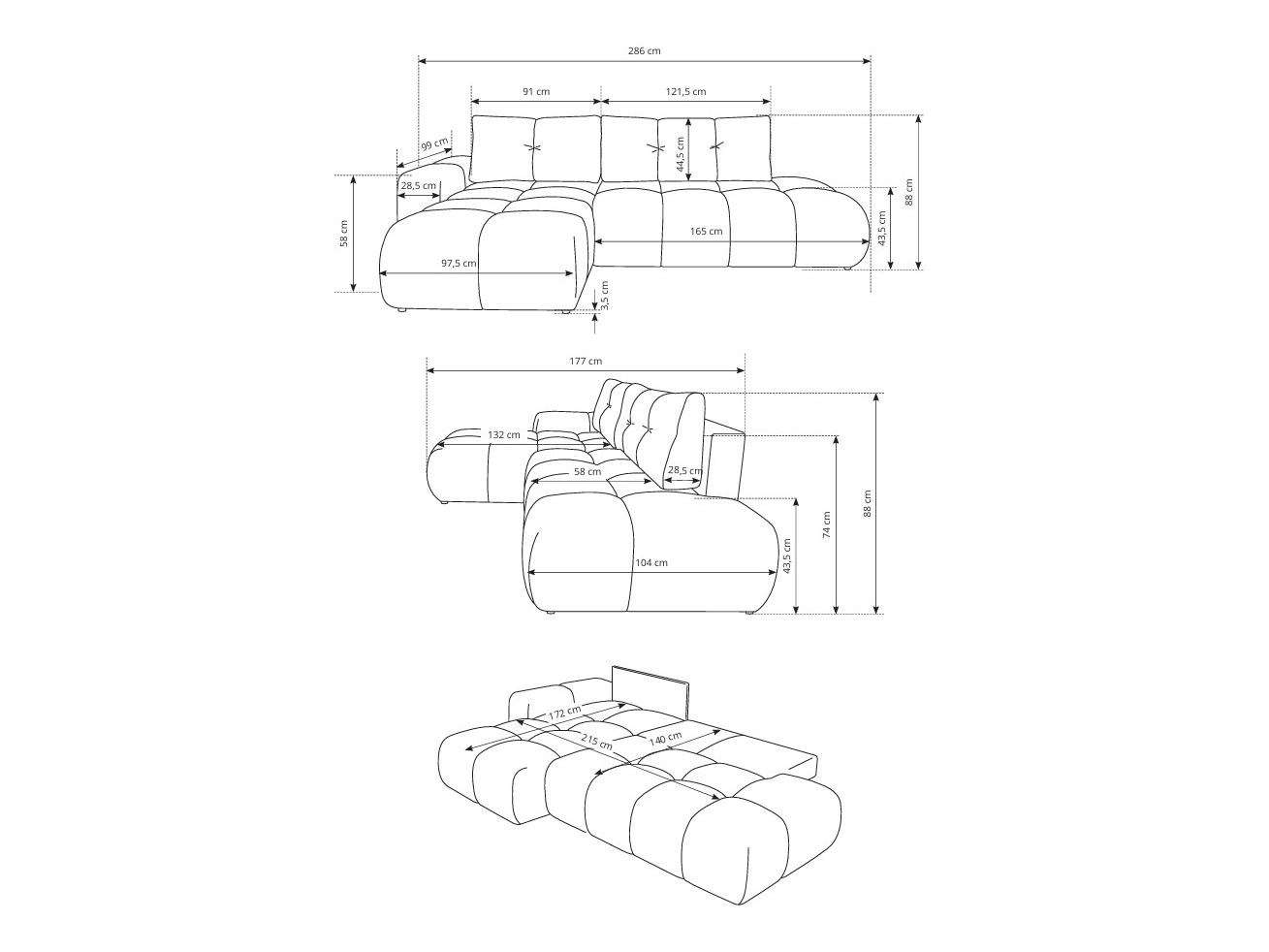 Kutna garnitura Kingston 156 (Flow 12)