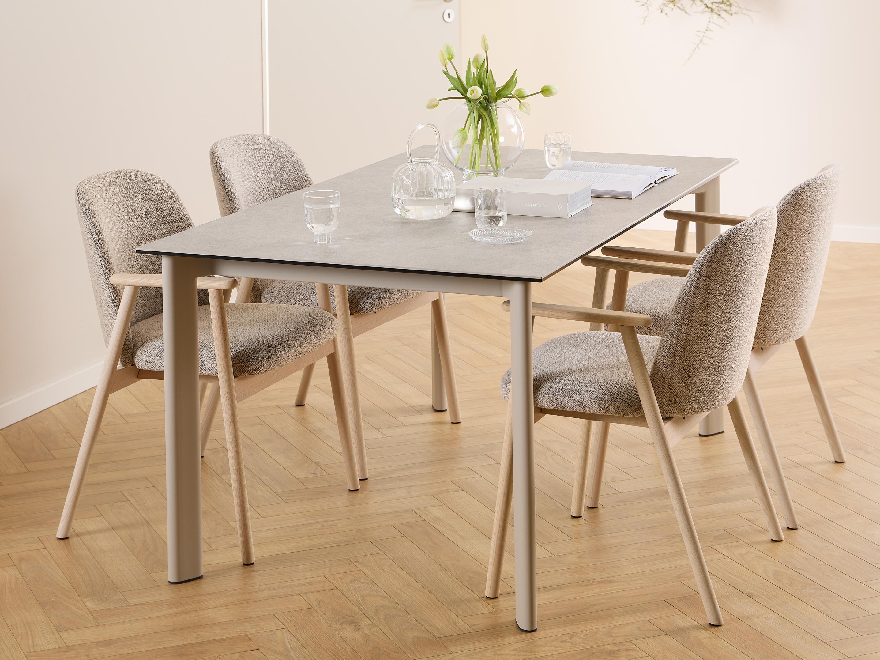 Stolica Norsica 890 (Bež + Svijetlo drvo)