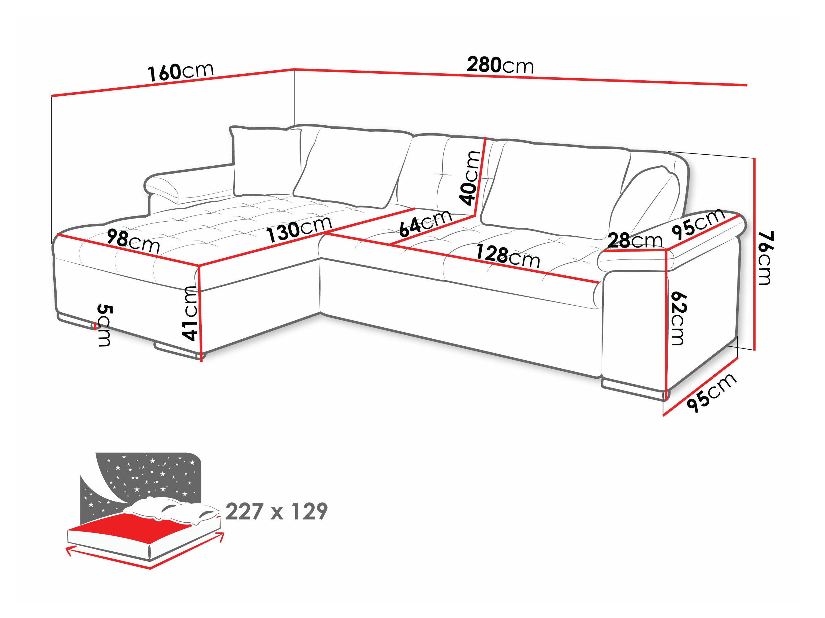 Kutna garnitura Comfivo Mica I (Lux 06 + Lux 05)