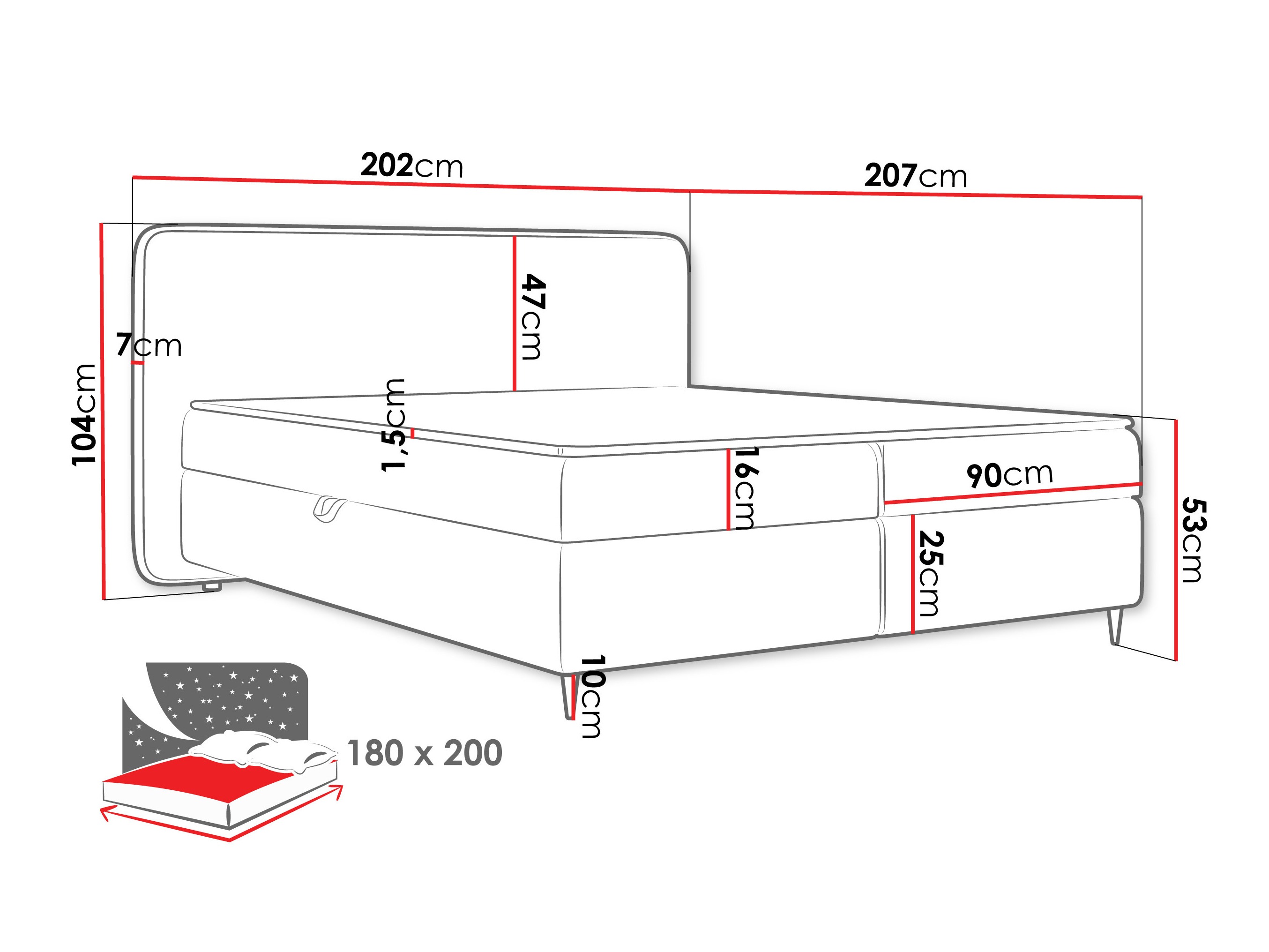 Boxspring krevet Stonecrest 108 (Taro 01)