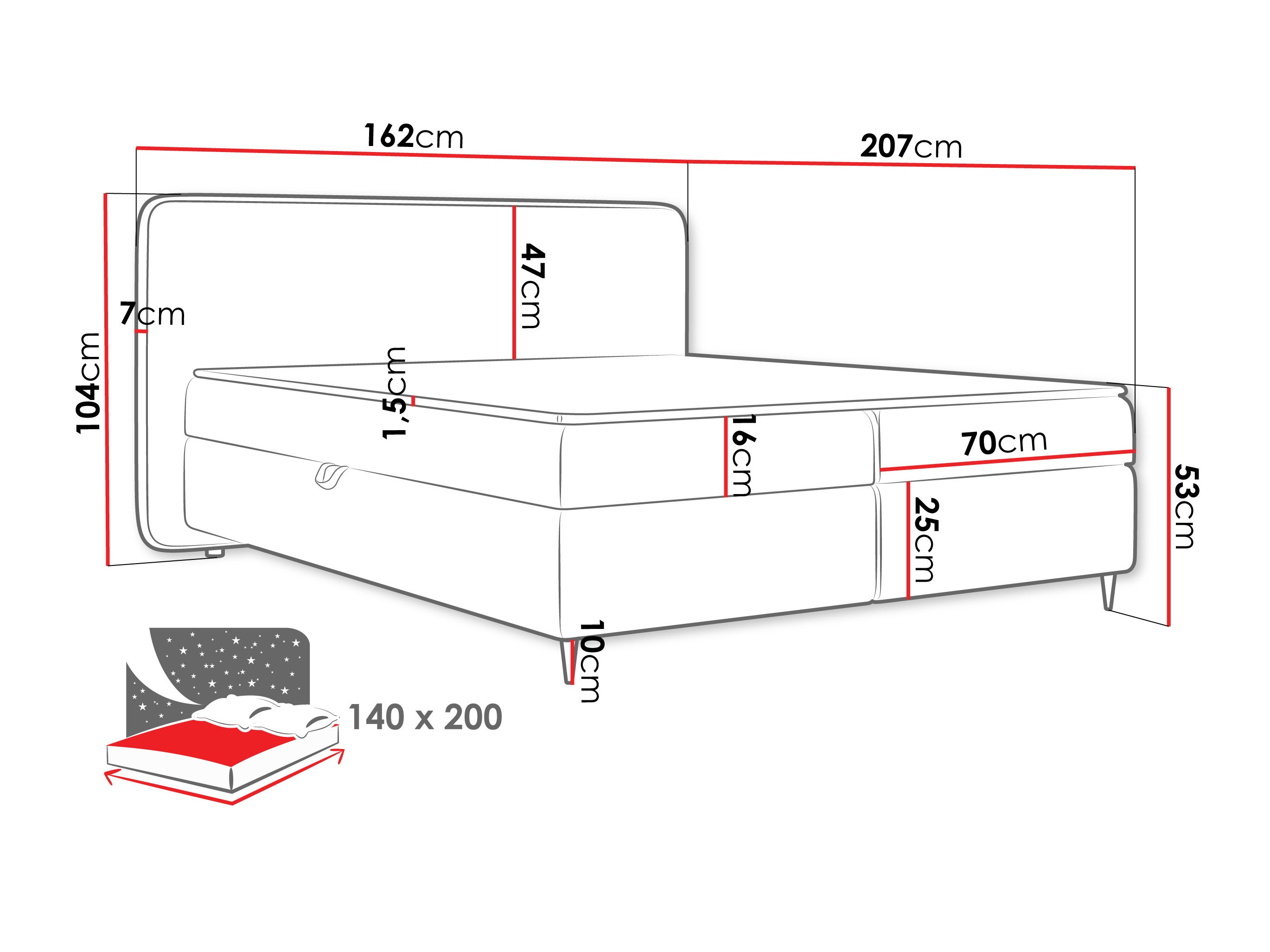 Boxspring krevet Stonecrest 108 (Taro 05)