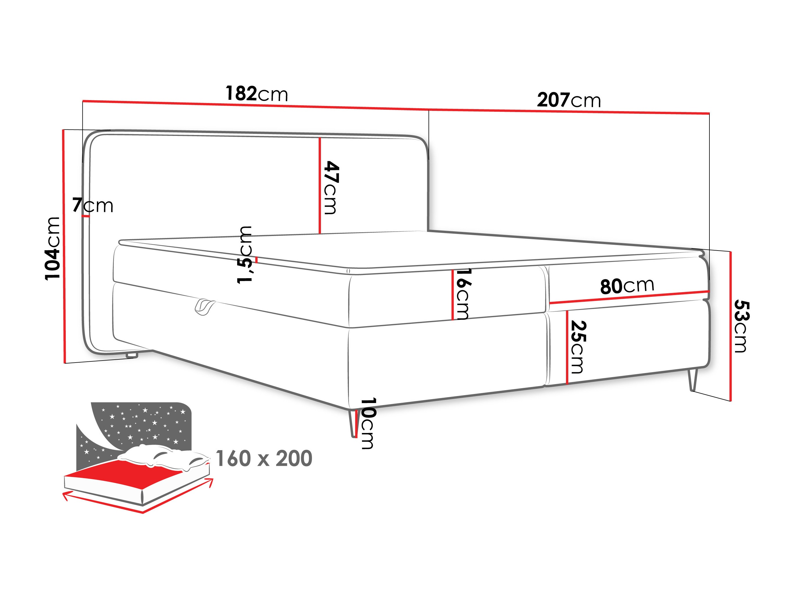 Boxspring krevet Stonecrest 108 (Taro 05)