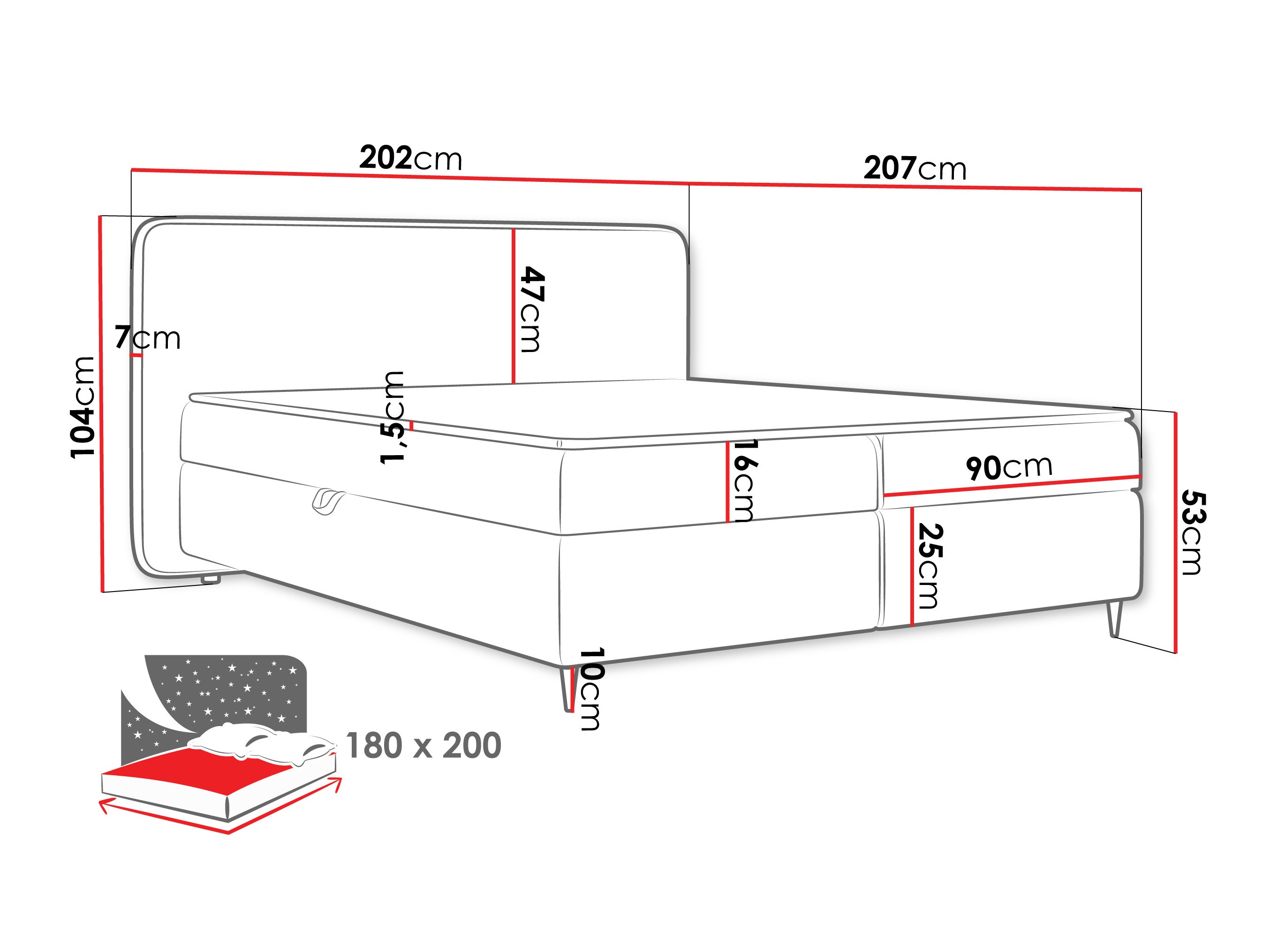 Boxspring krevet Stonecrest 108 (Taro 11)