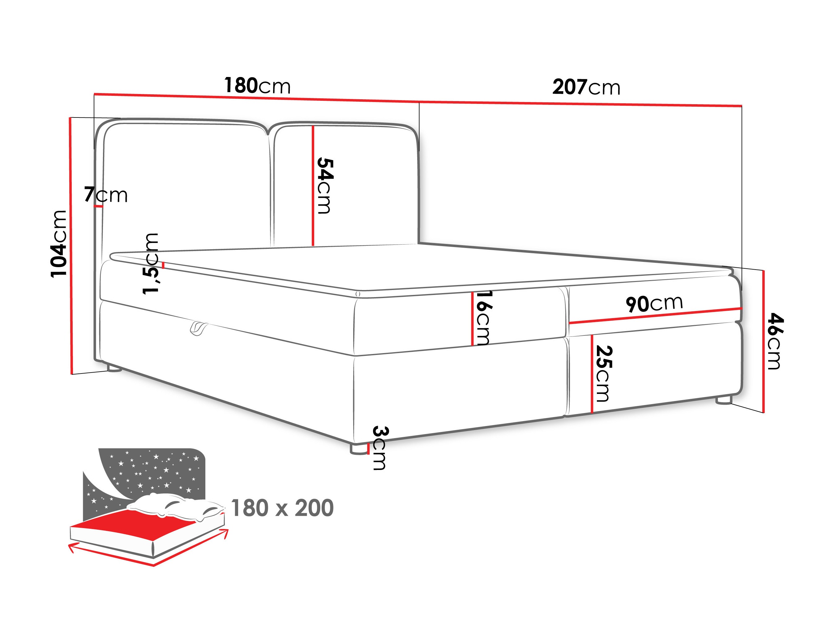Boxspring krevet Stonecrest 109 (Taro 01)