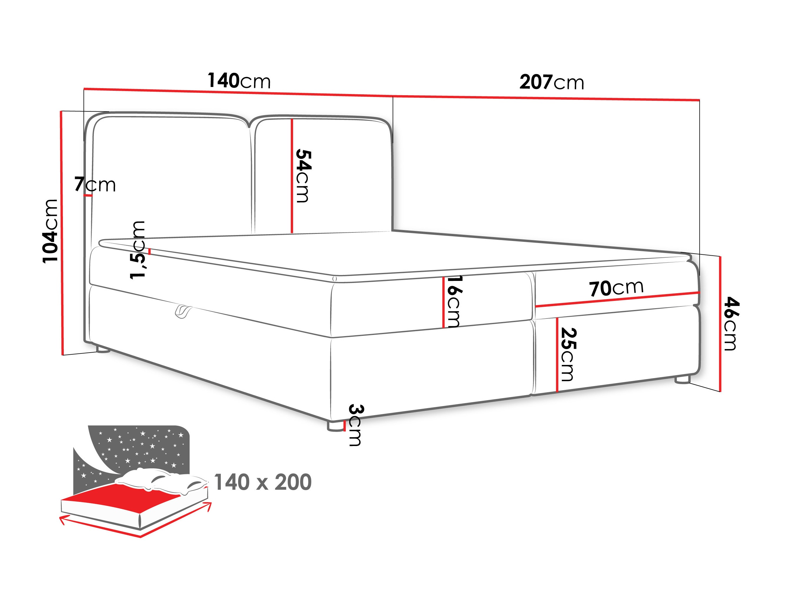 Boxspring krevet Stonecrest 109 (Taro 01)