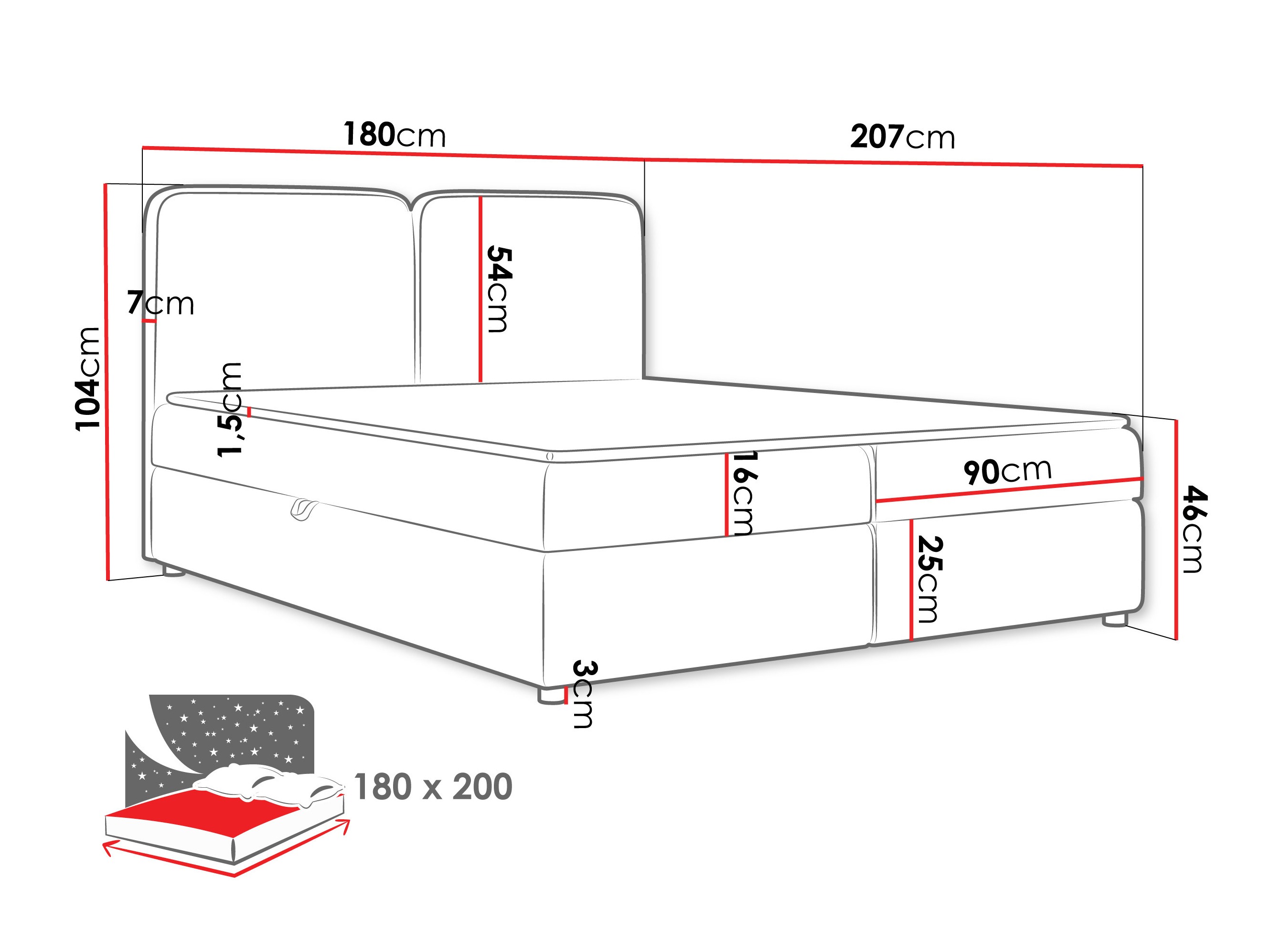 Boxspring krevet Stonecrest 109 (Taro 11)