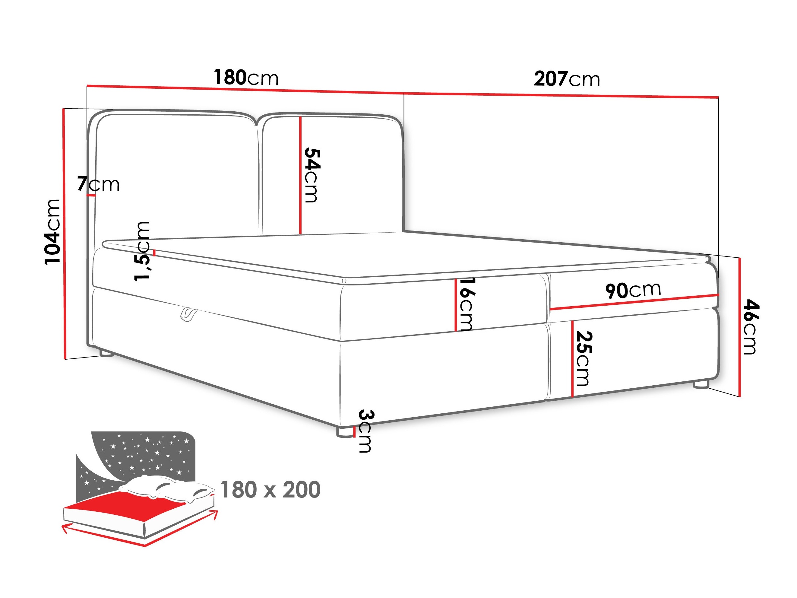 Boxspring krevet Stonecrest 109 (Taro 33)