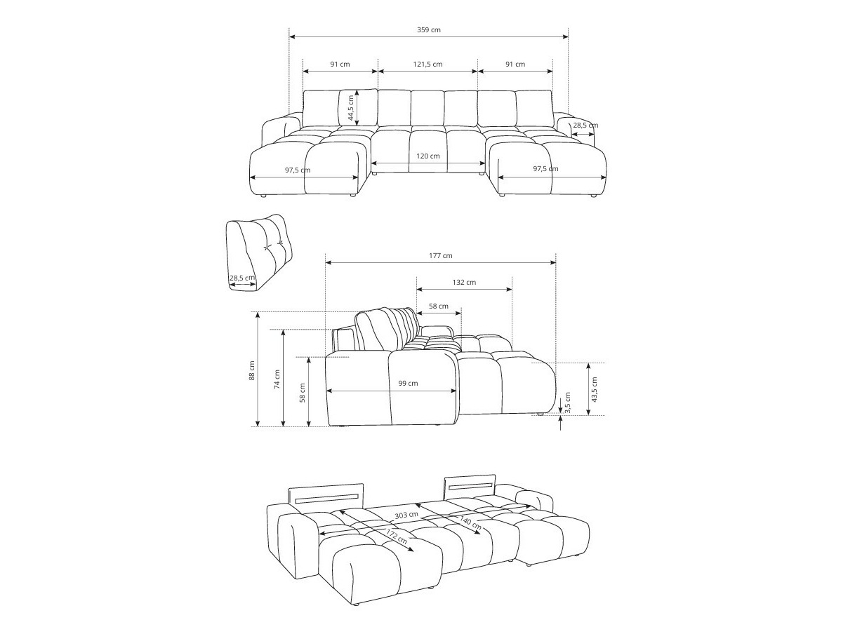 Kutna garnitura Kingston 198 (Curio 02)