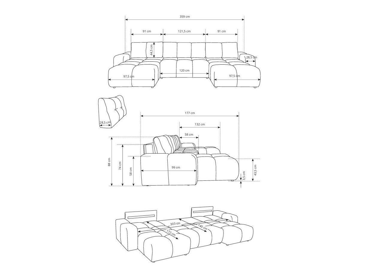 Kutna garnitura Kingston 198 (Curio 80)