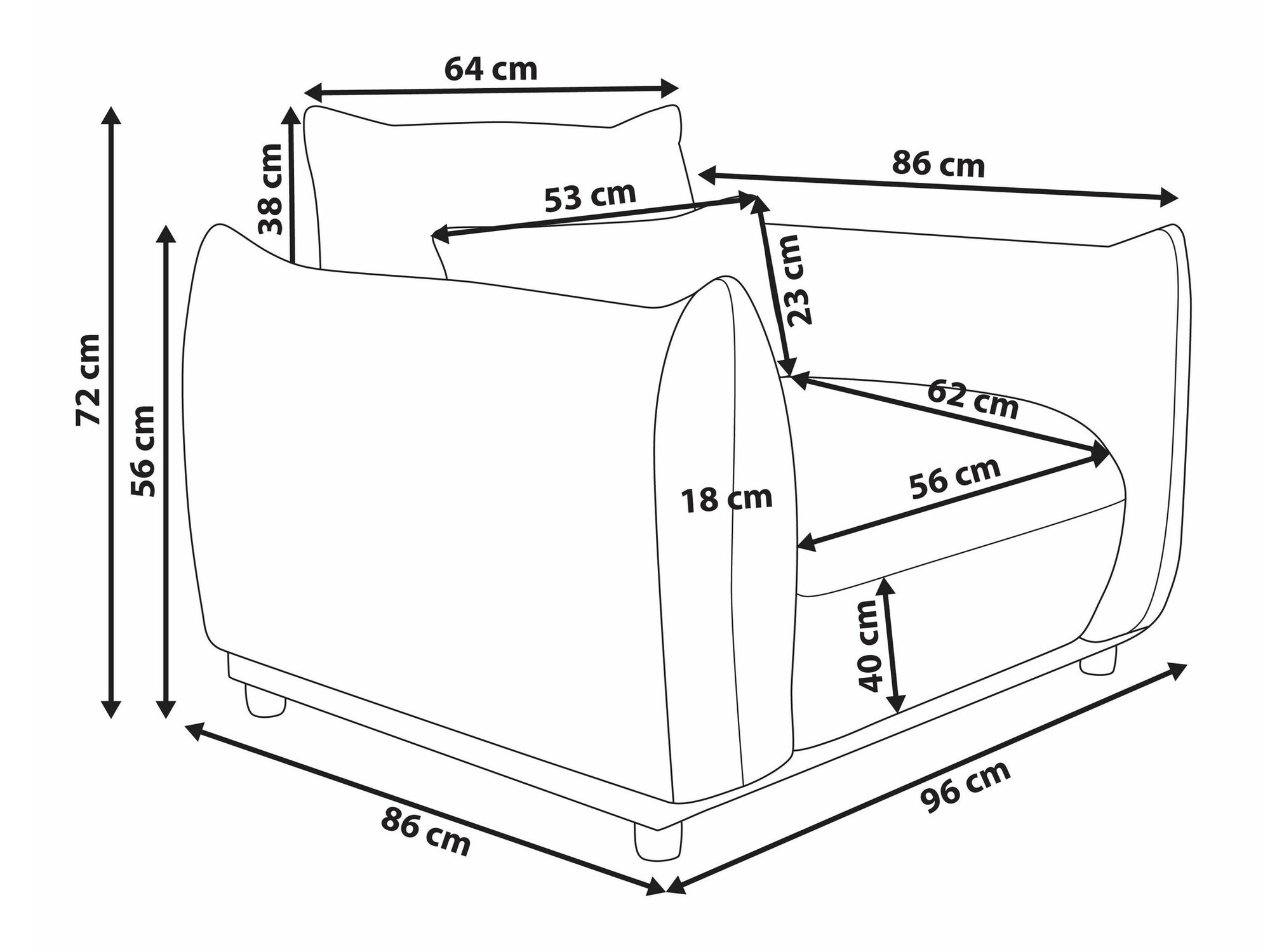 Fotelja SC8993 s oštećenim pakiranjem