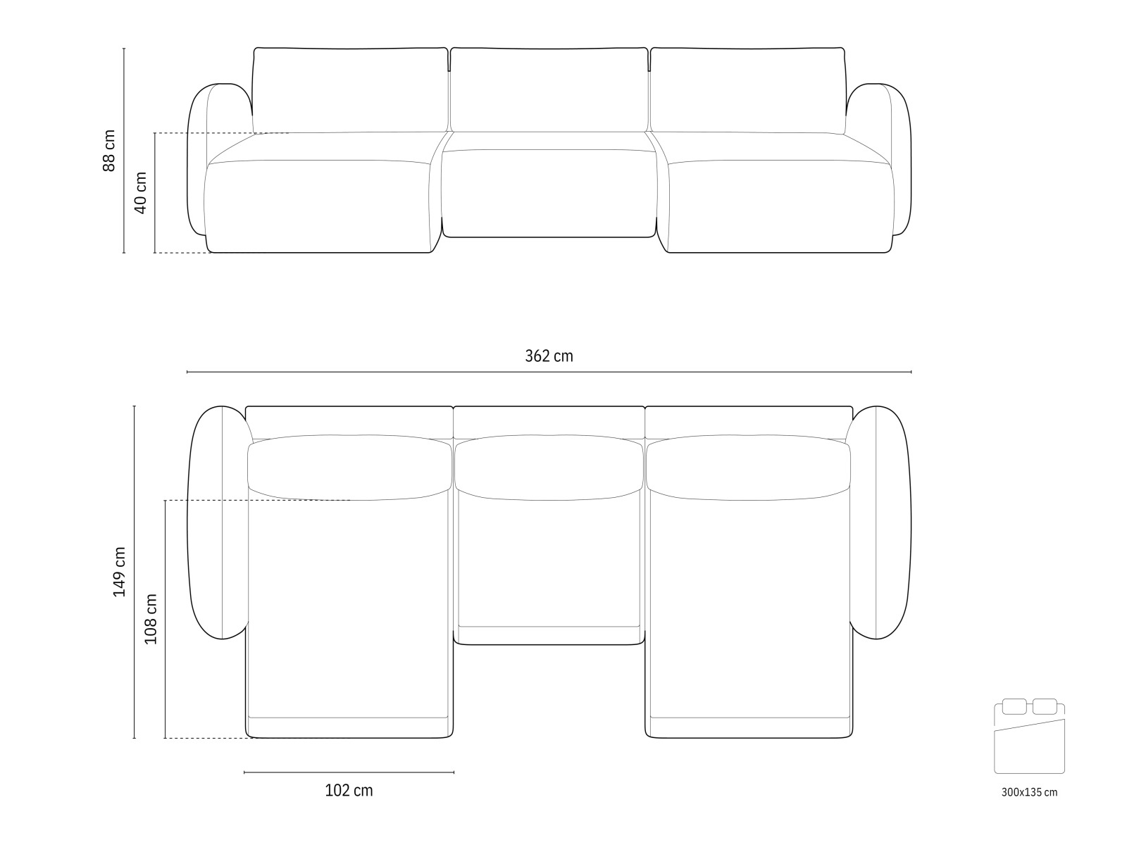 Kutna garnitura Franklin 208 (Magic Velvet 2256)