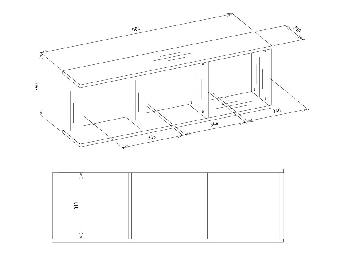 Zidna polica Mandeville 336