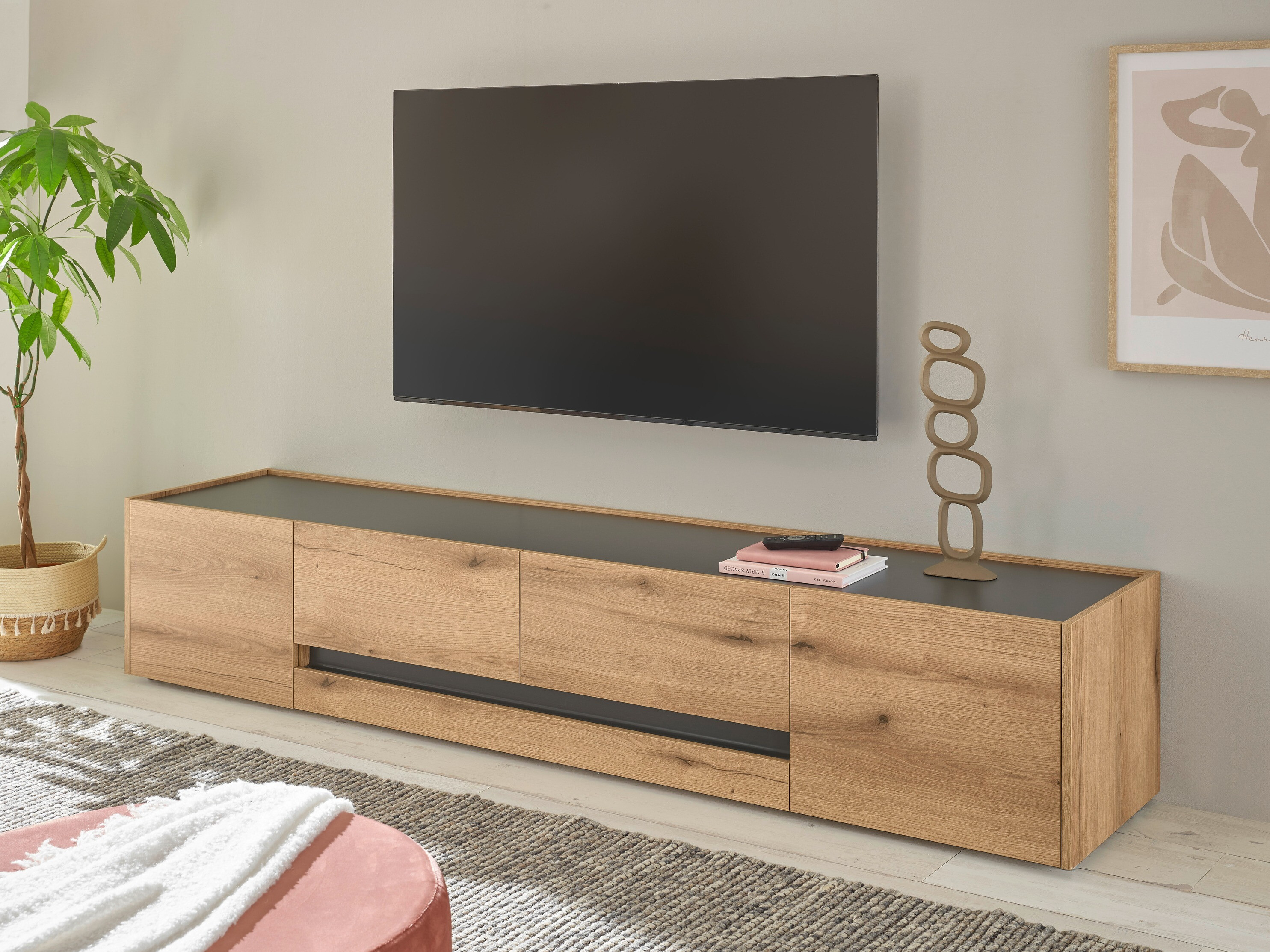 TV stol Elbsori 116 (Hrast + Antracit)