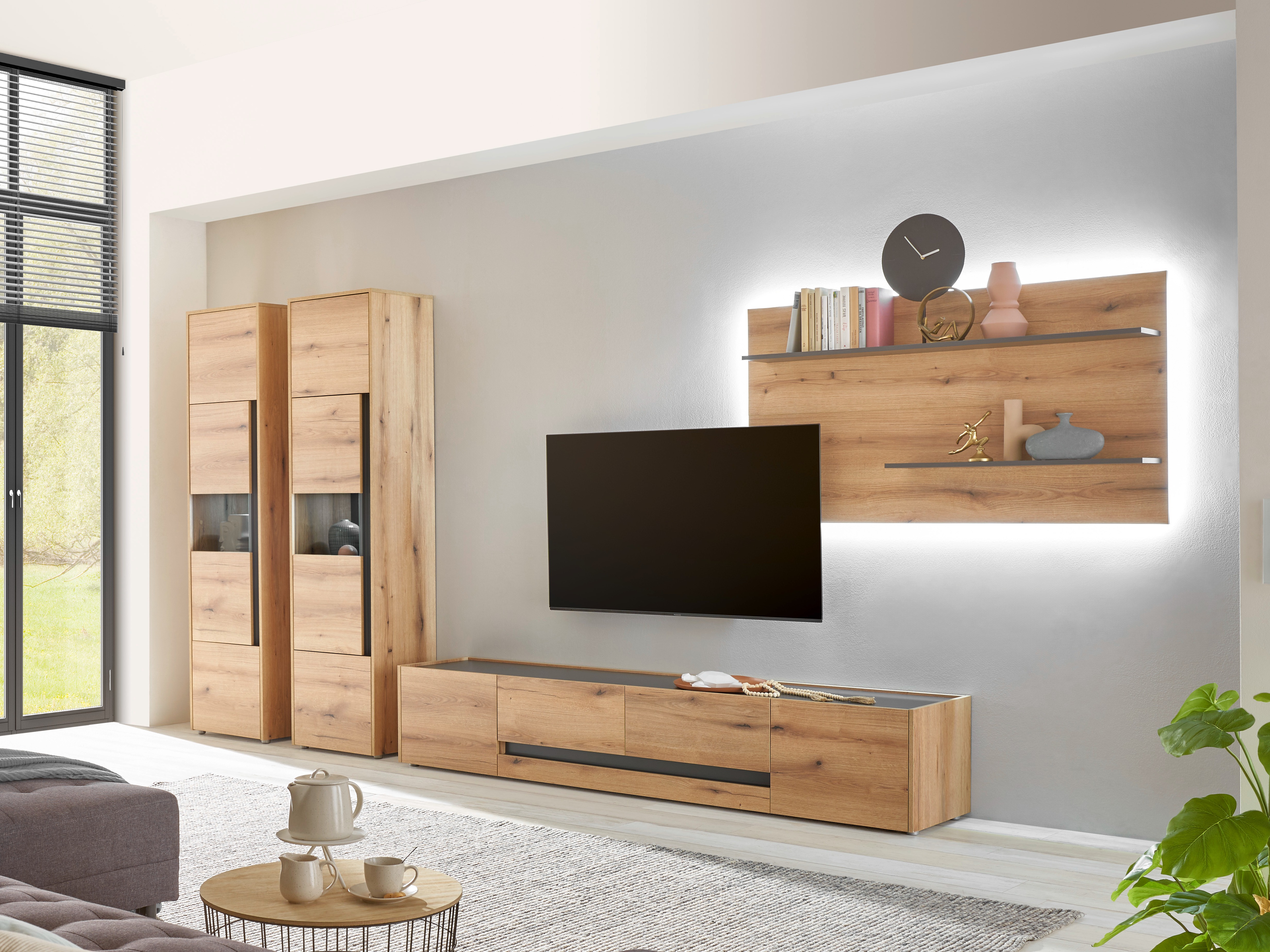 Dnevni boravak Elbsori 132 (Hrast + Antracit)