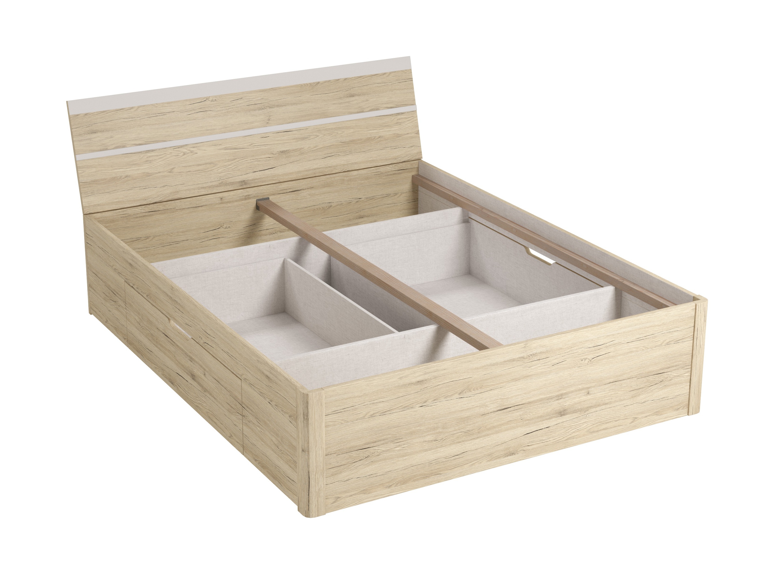 Krevet Melvele 103 (Hrast San Remo + Bijela)