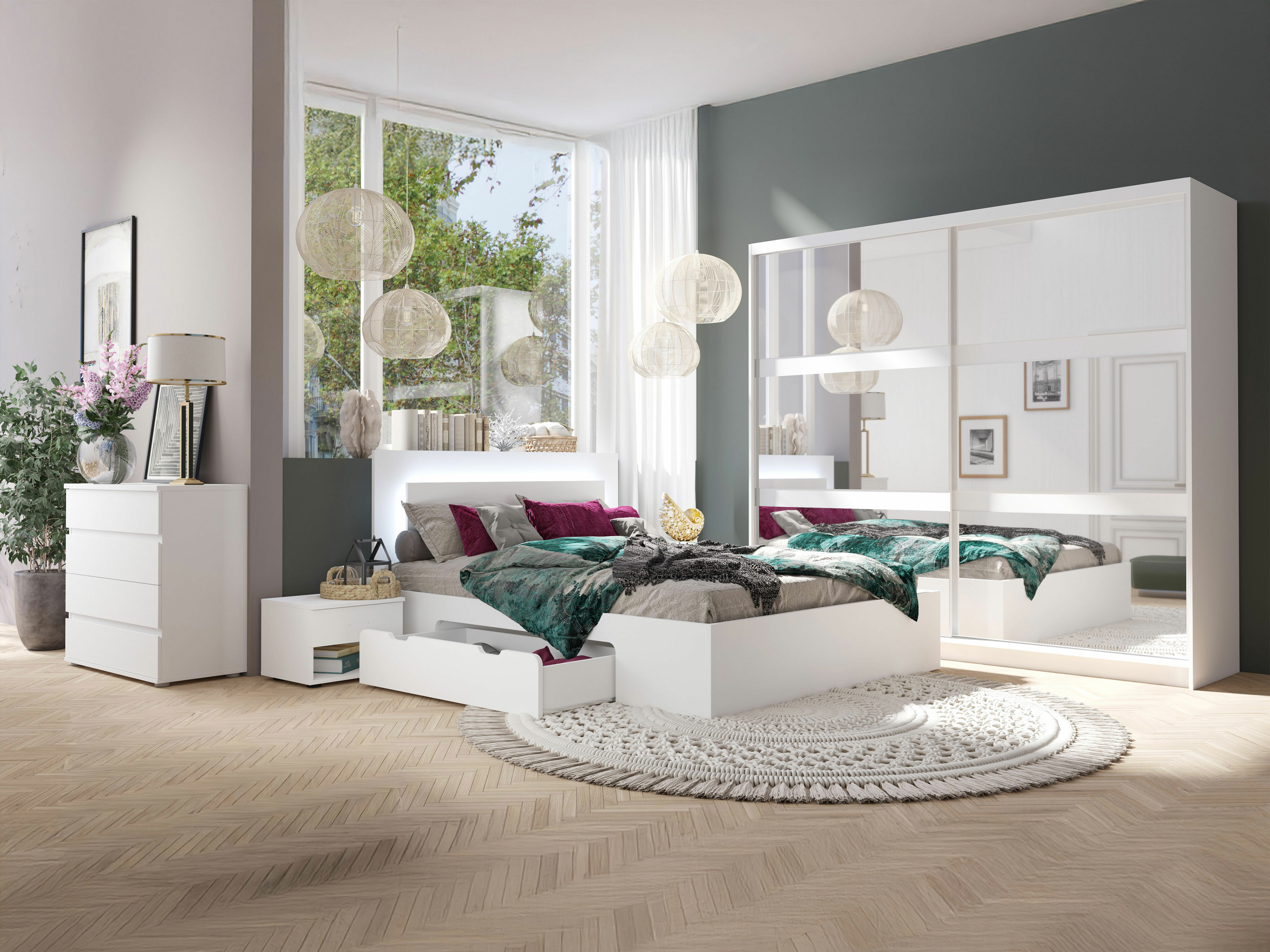 Set noćnih ormarića Odecira 102 (Bijela)