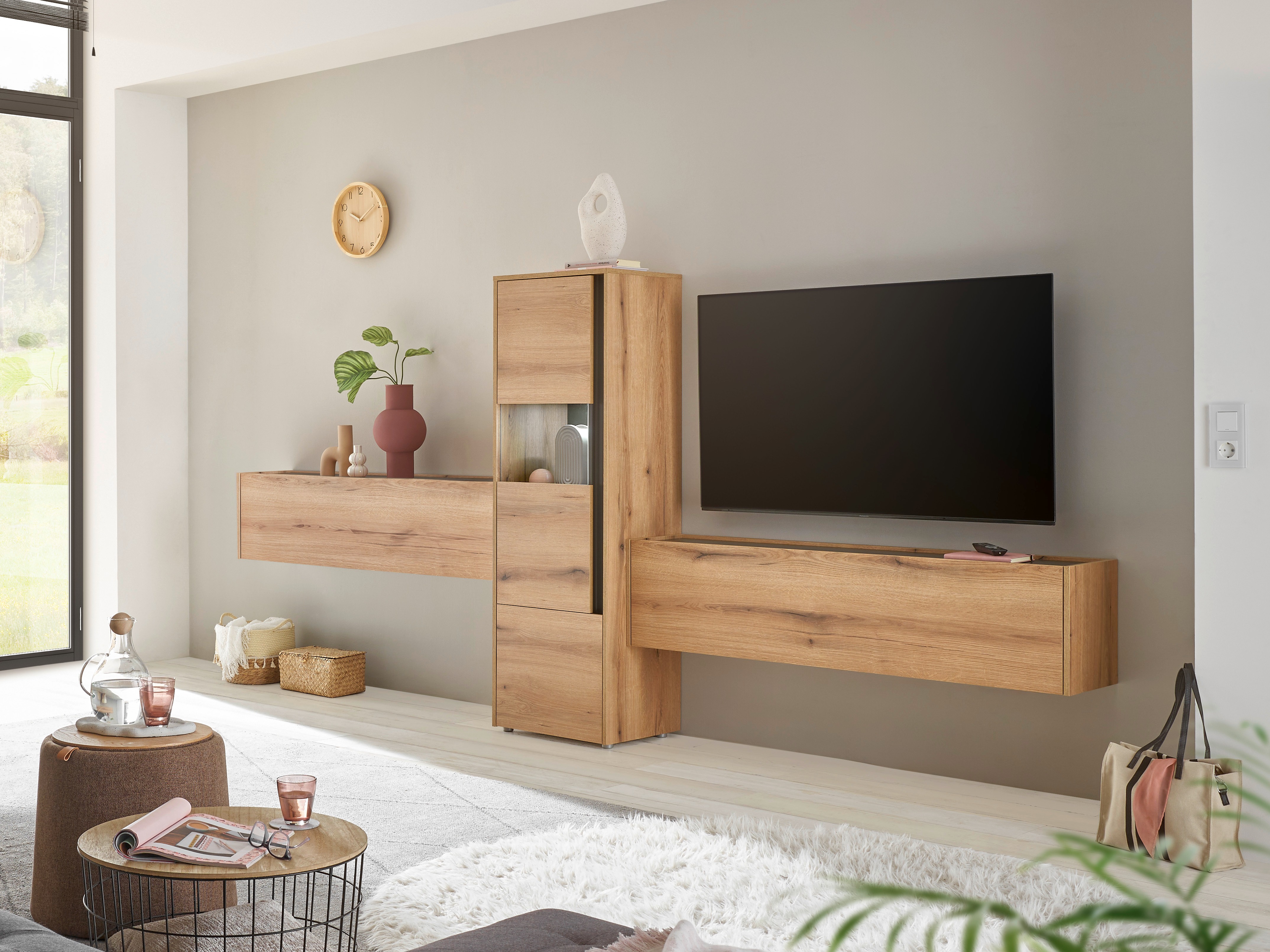 Set za dnevni boravak Elbsori 122 (Hrast + Antracit)