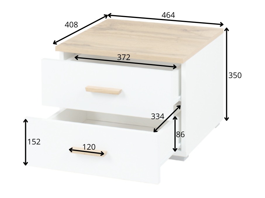 Set noćnih ormarića Ophnue 101