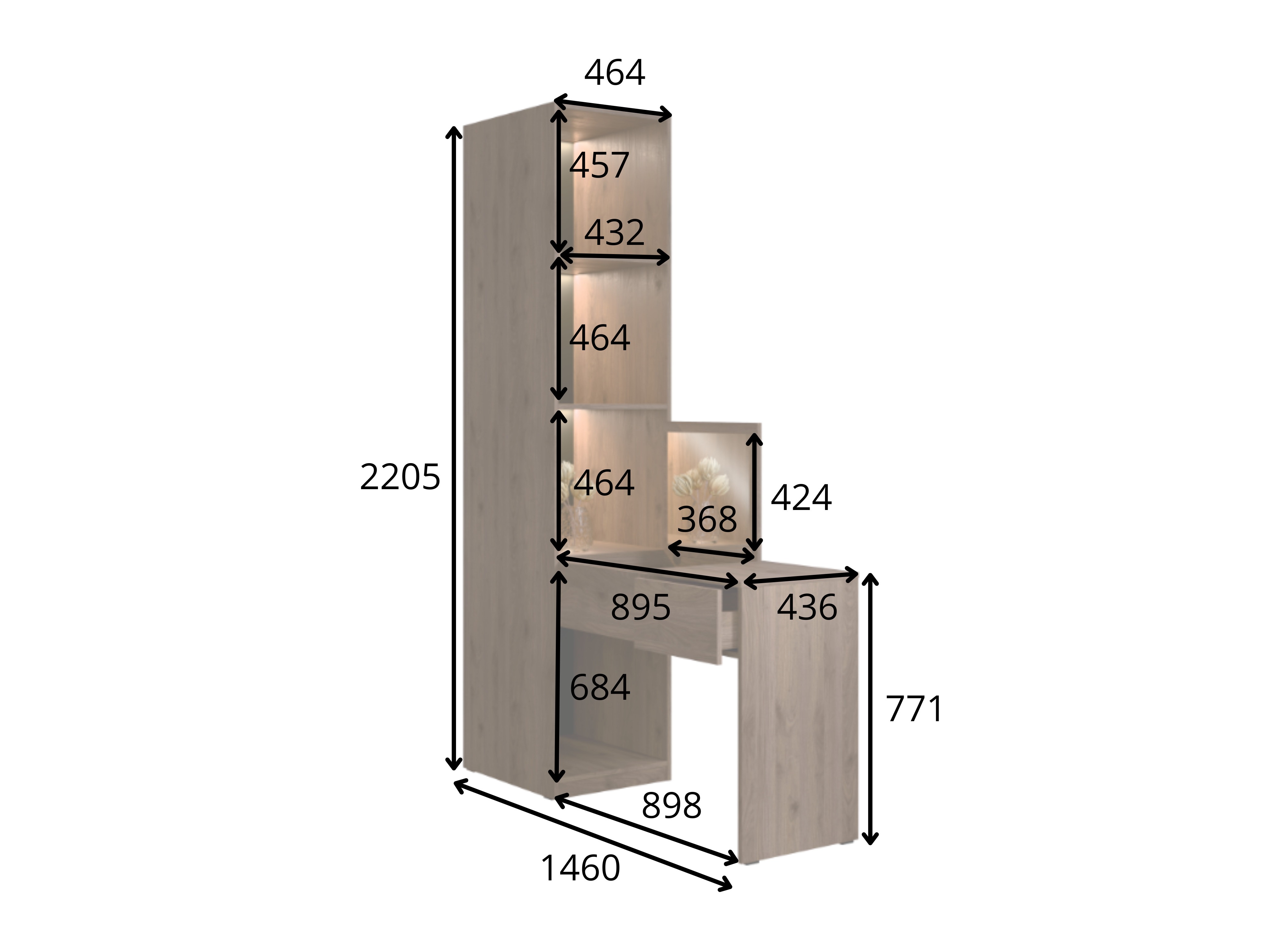 Toaletni stolić Baytown 116