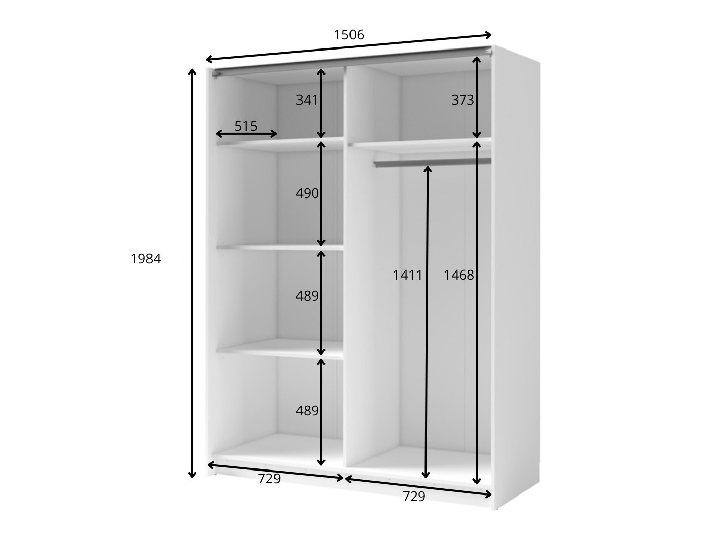 Ormar Baytown 121 (Crna)